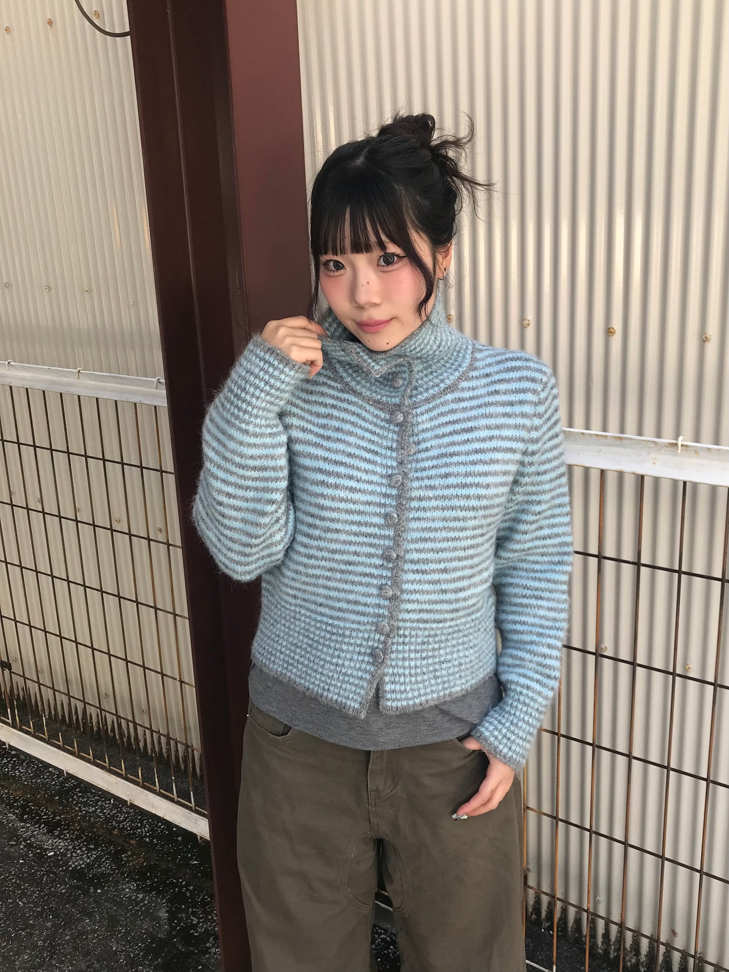 ボーダースカイブルーニット DPB89166