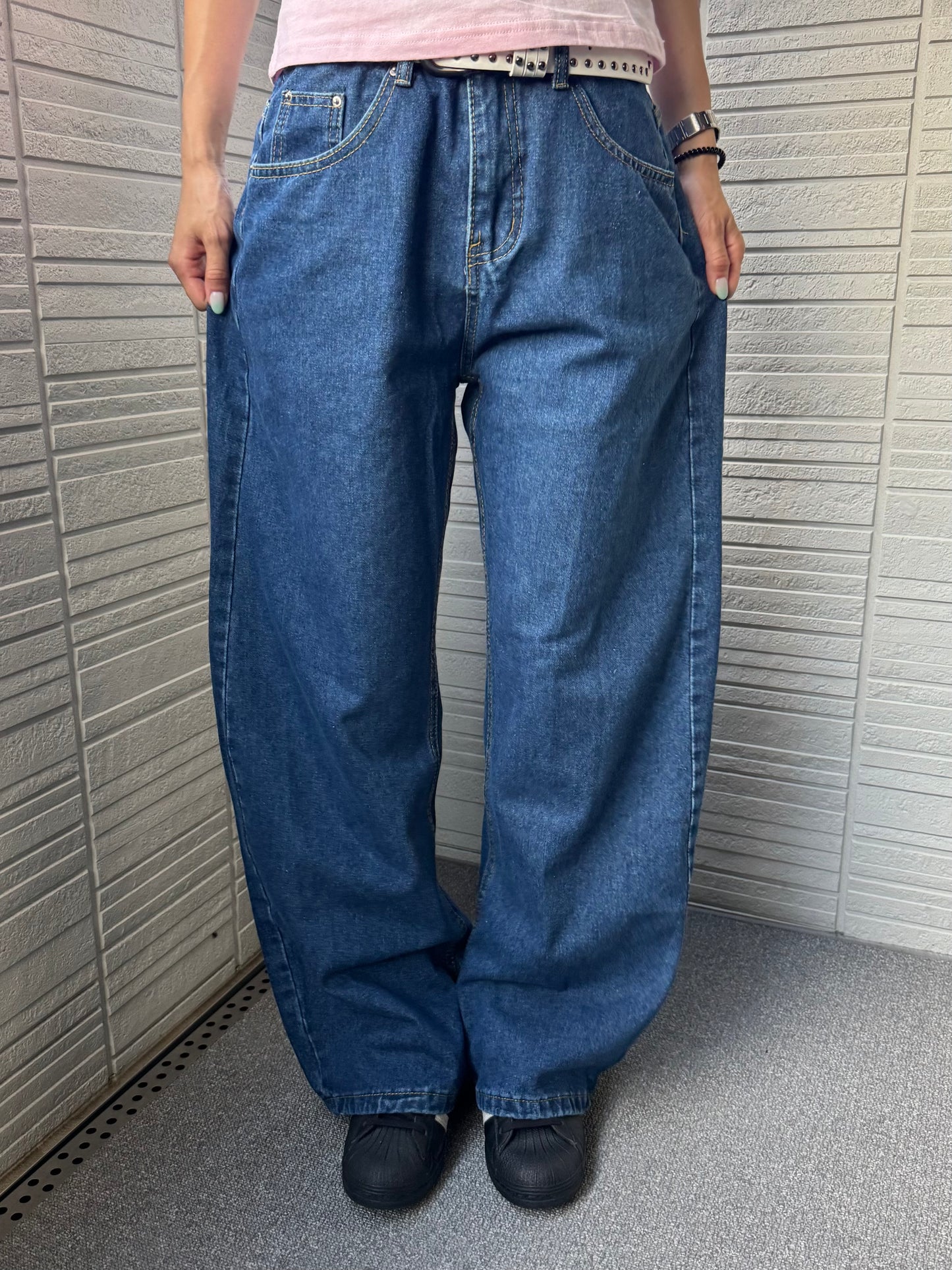 バックステッチワイドデニムパンツ DPC07038