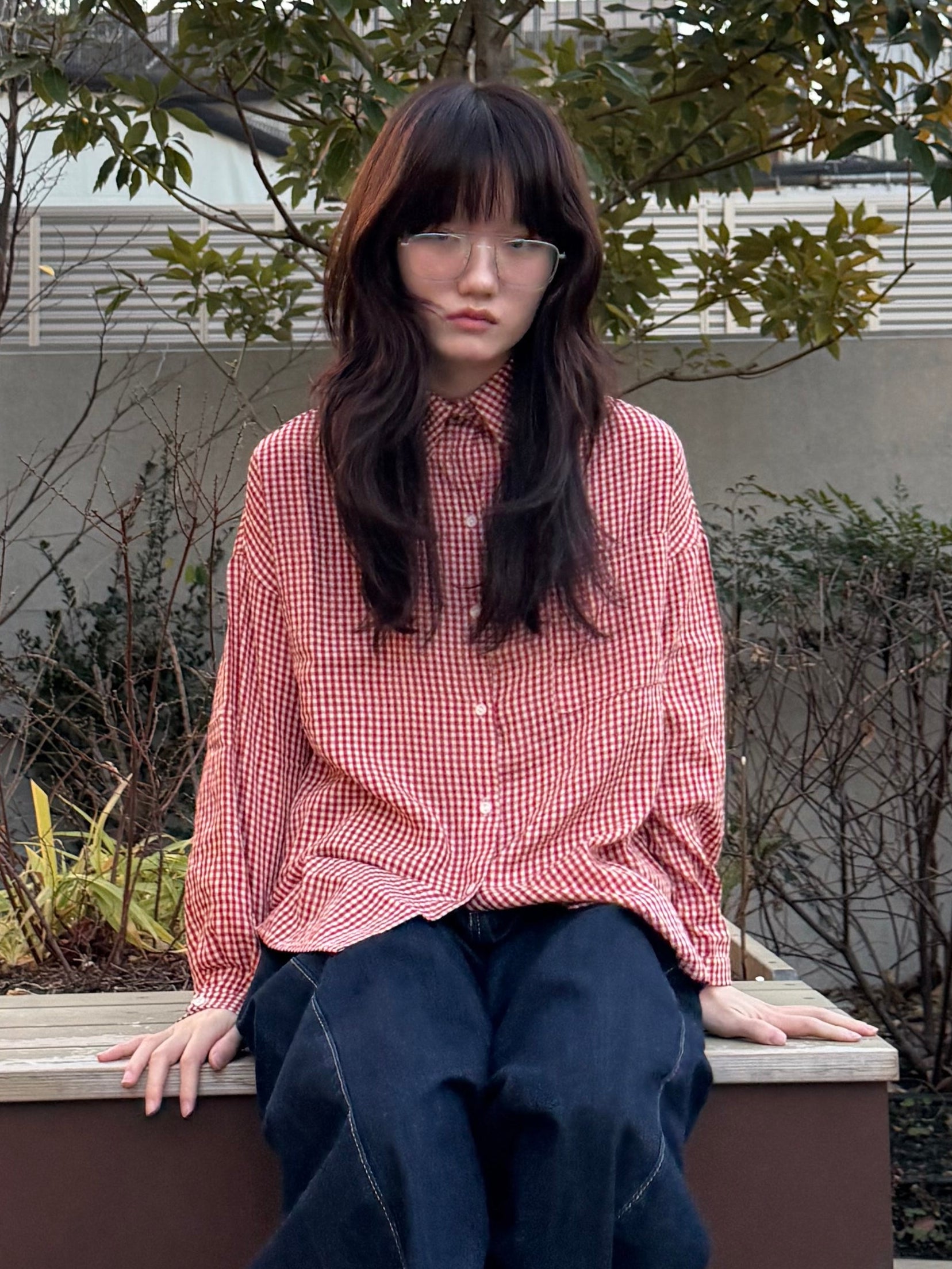 GOLDEN CAMP 2023 赤シャツ ギンガムチェックレッドシャツ DPA43599 – CRAMMY