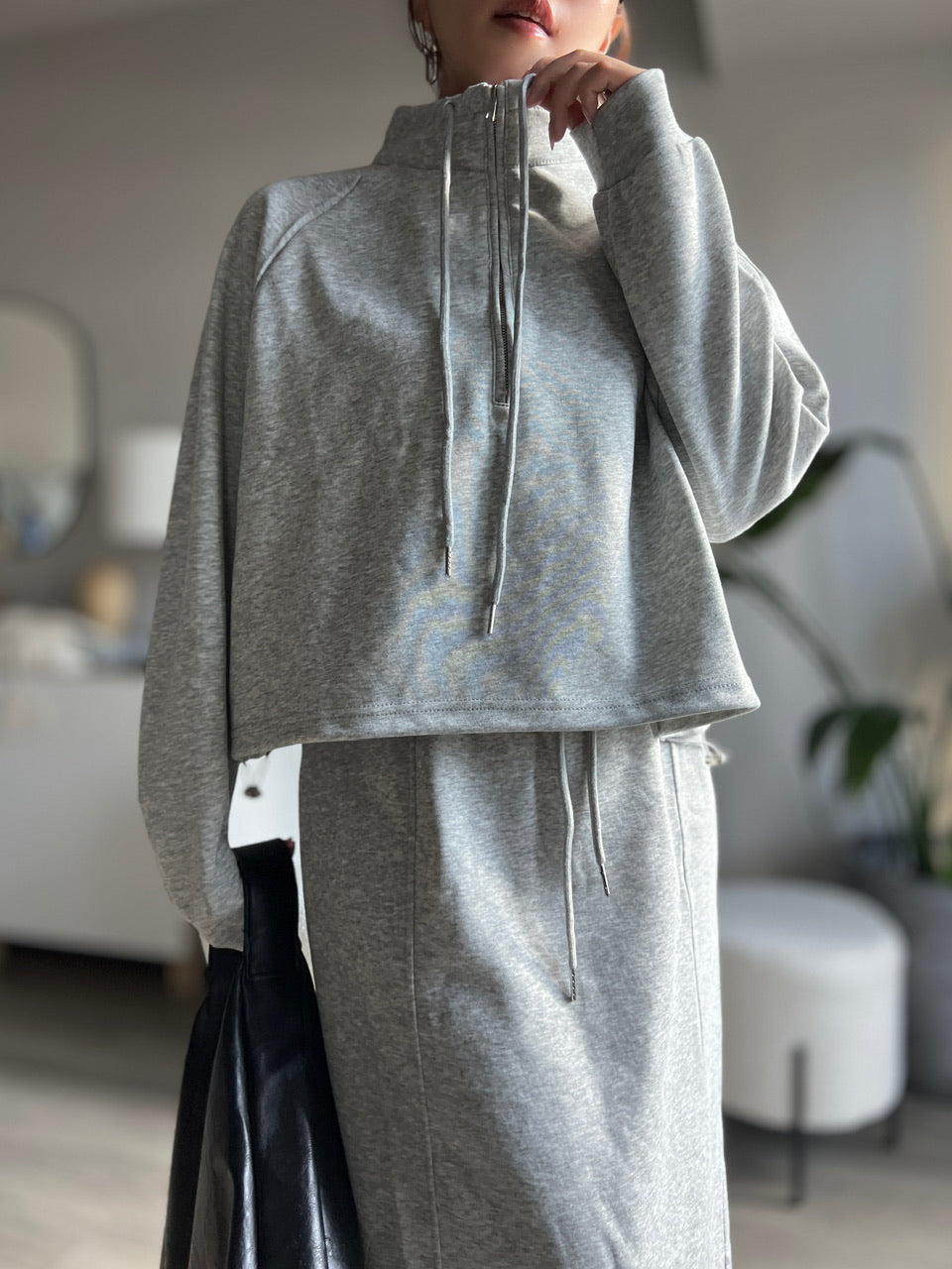 スタンドカラースウェットパーカー DPB56327