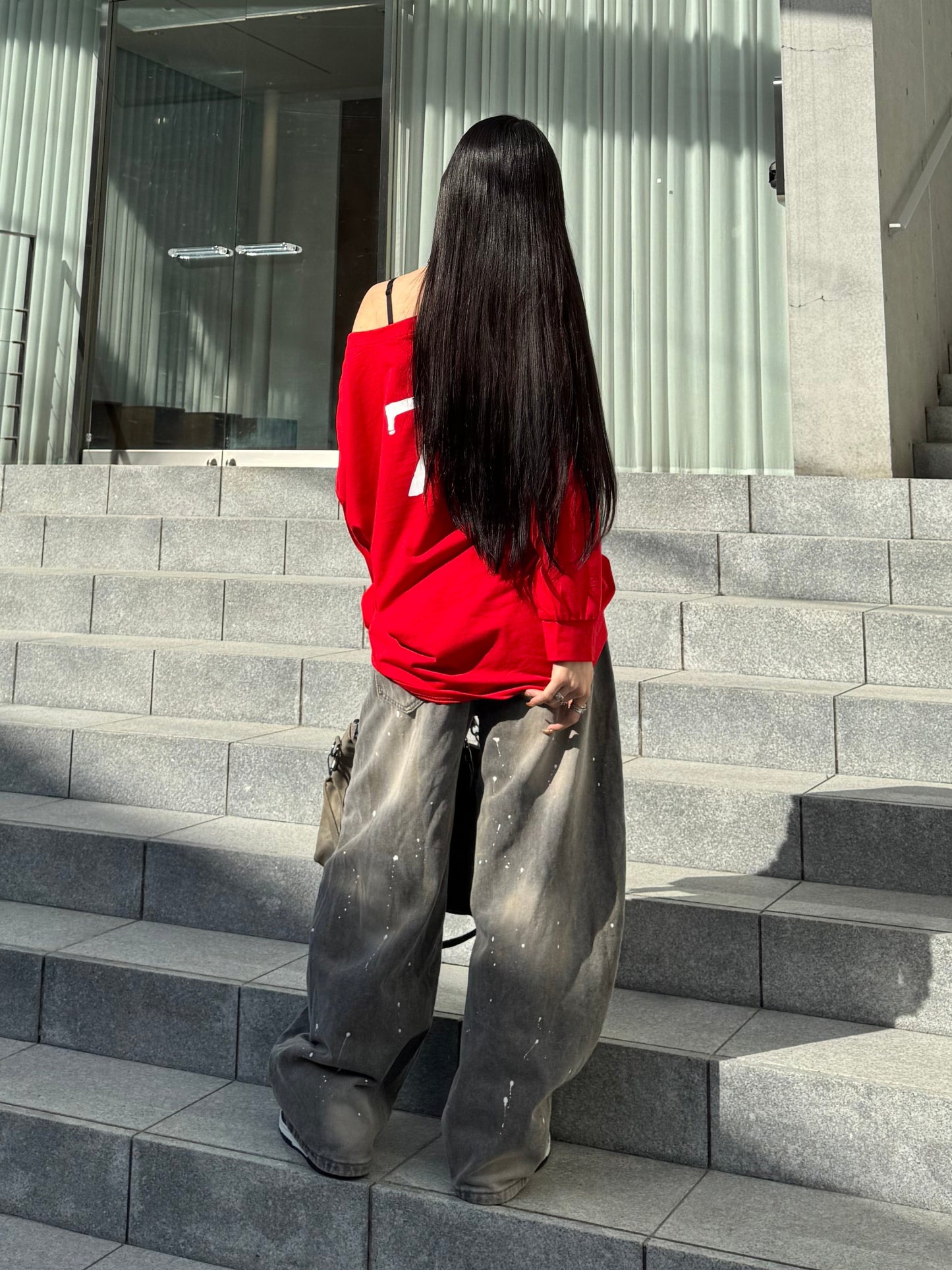 バルーンペイントデニムパンツ DPB86041