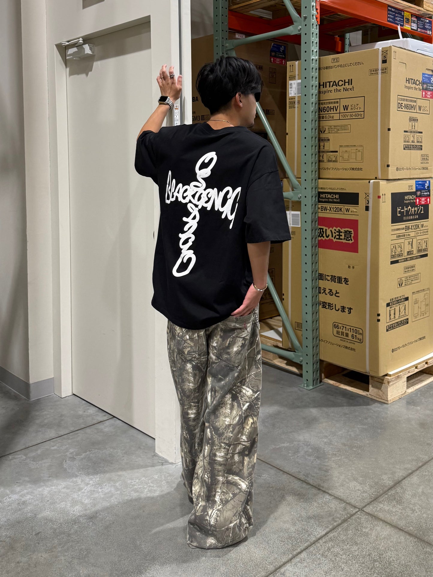 フォームプリントバックロゴTシャツ DPB90223