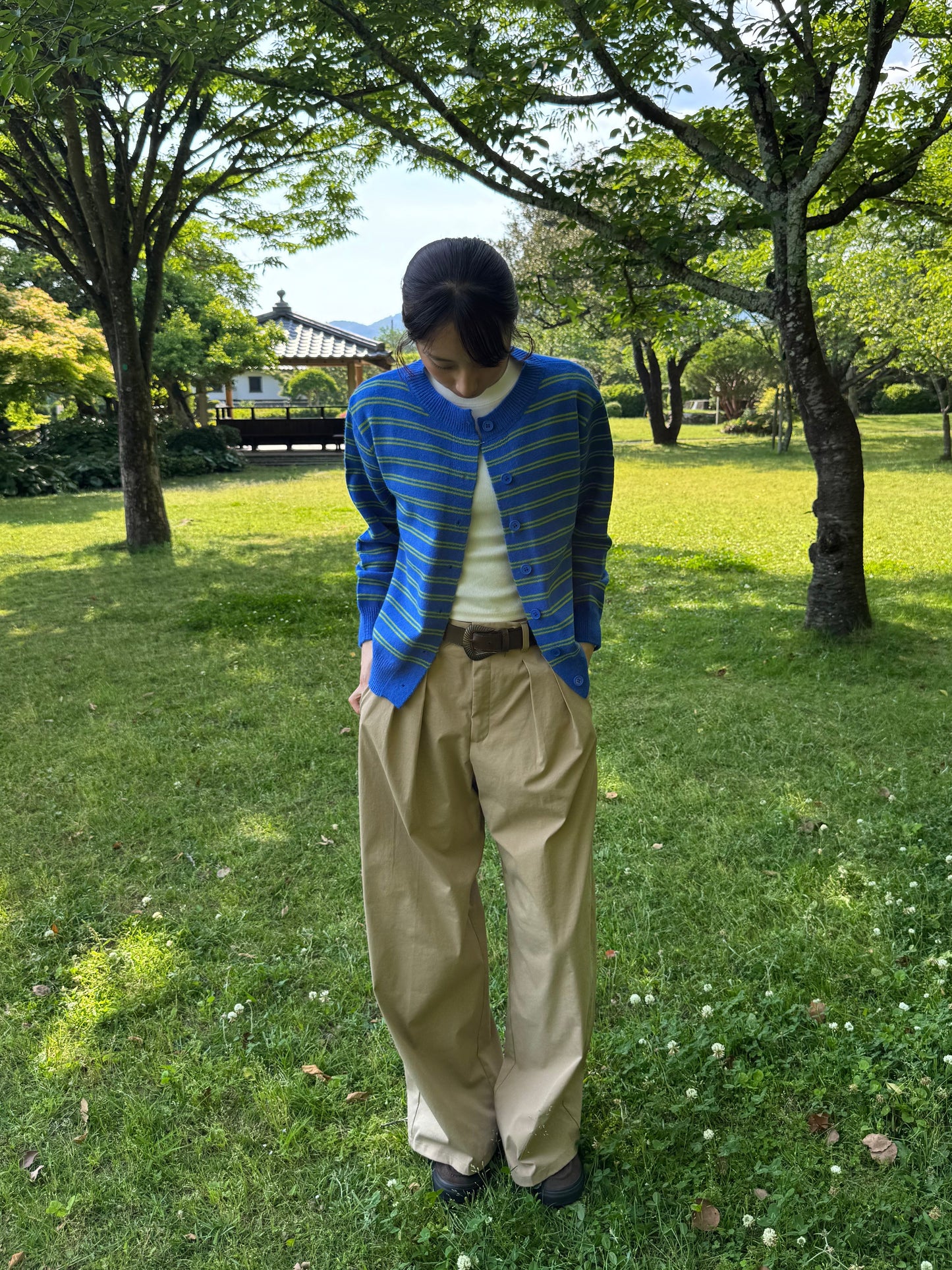 ボーダーカーディガン DPC07005