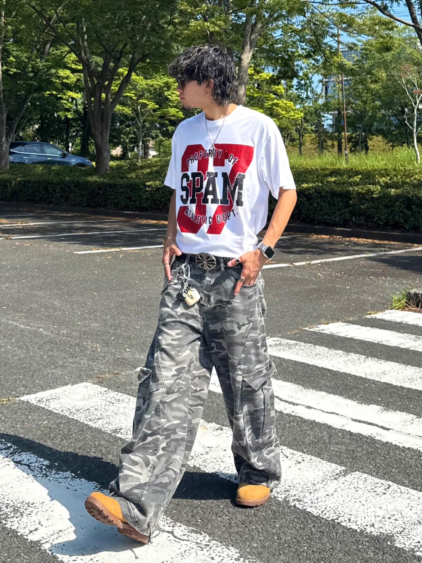 Kenshin_カモフラオーバーデニムパンツ DPB73348