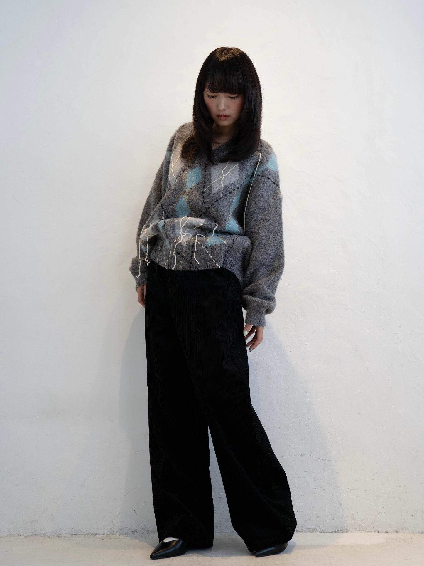 アーガイルチェックニット DPC02012