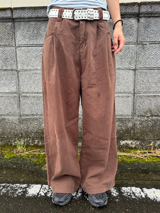 ブラウンワイドパンツ DPC07032