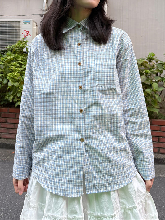 ライトブルーミニチェックシャツ DPA43675