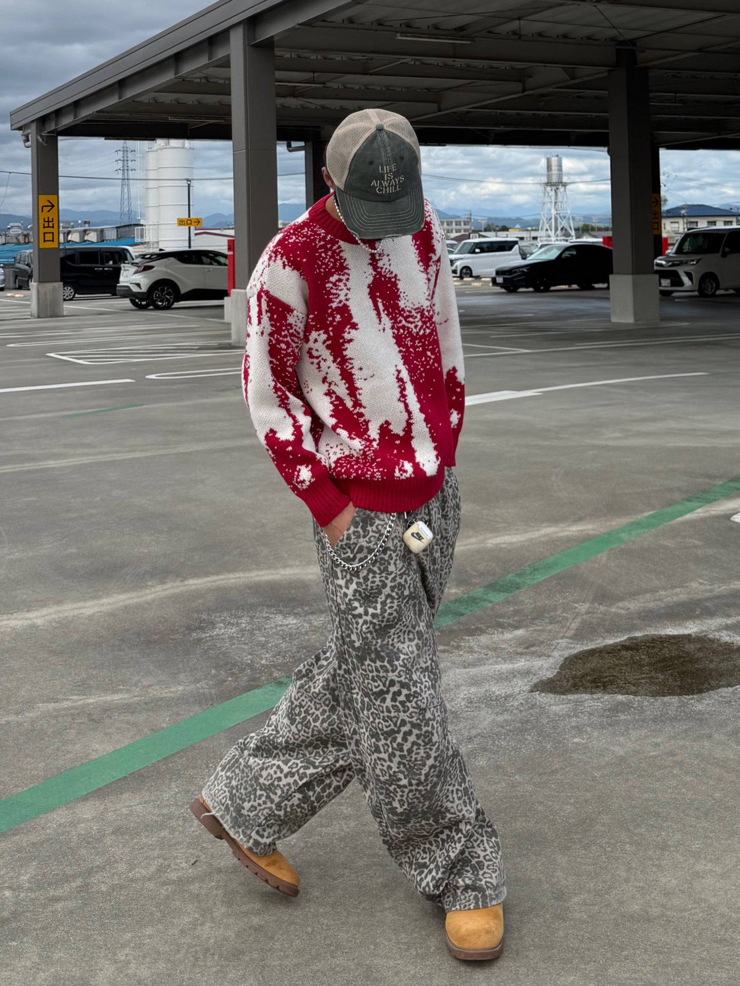 バイカラーデザインニット DPB90074