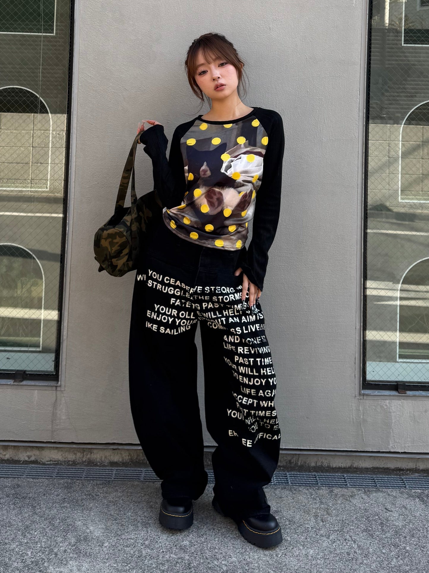 ドットキャットタイトトップス DPB86195