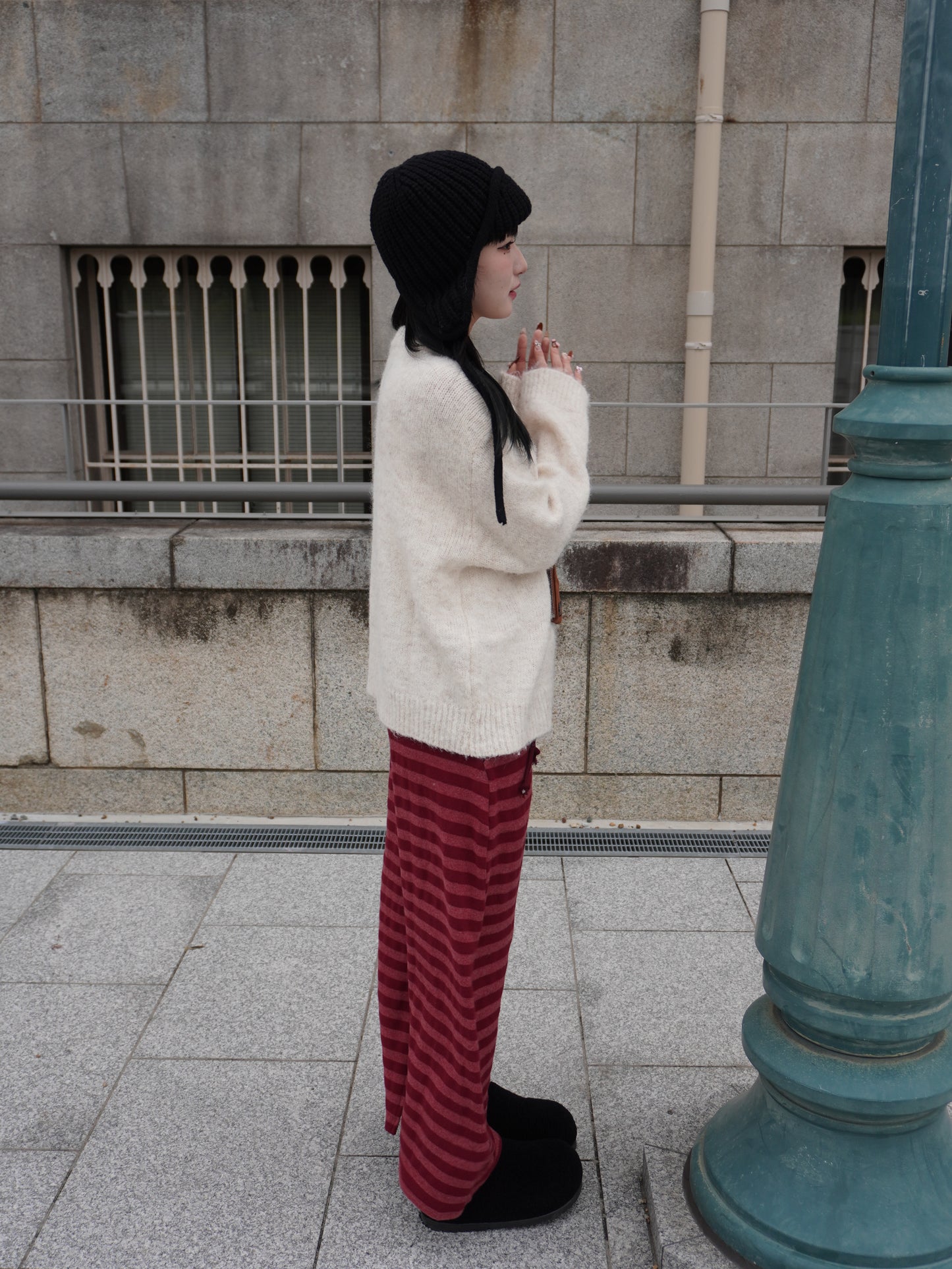 ボーダーニットロングスカート DPB85380