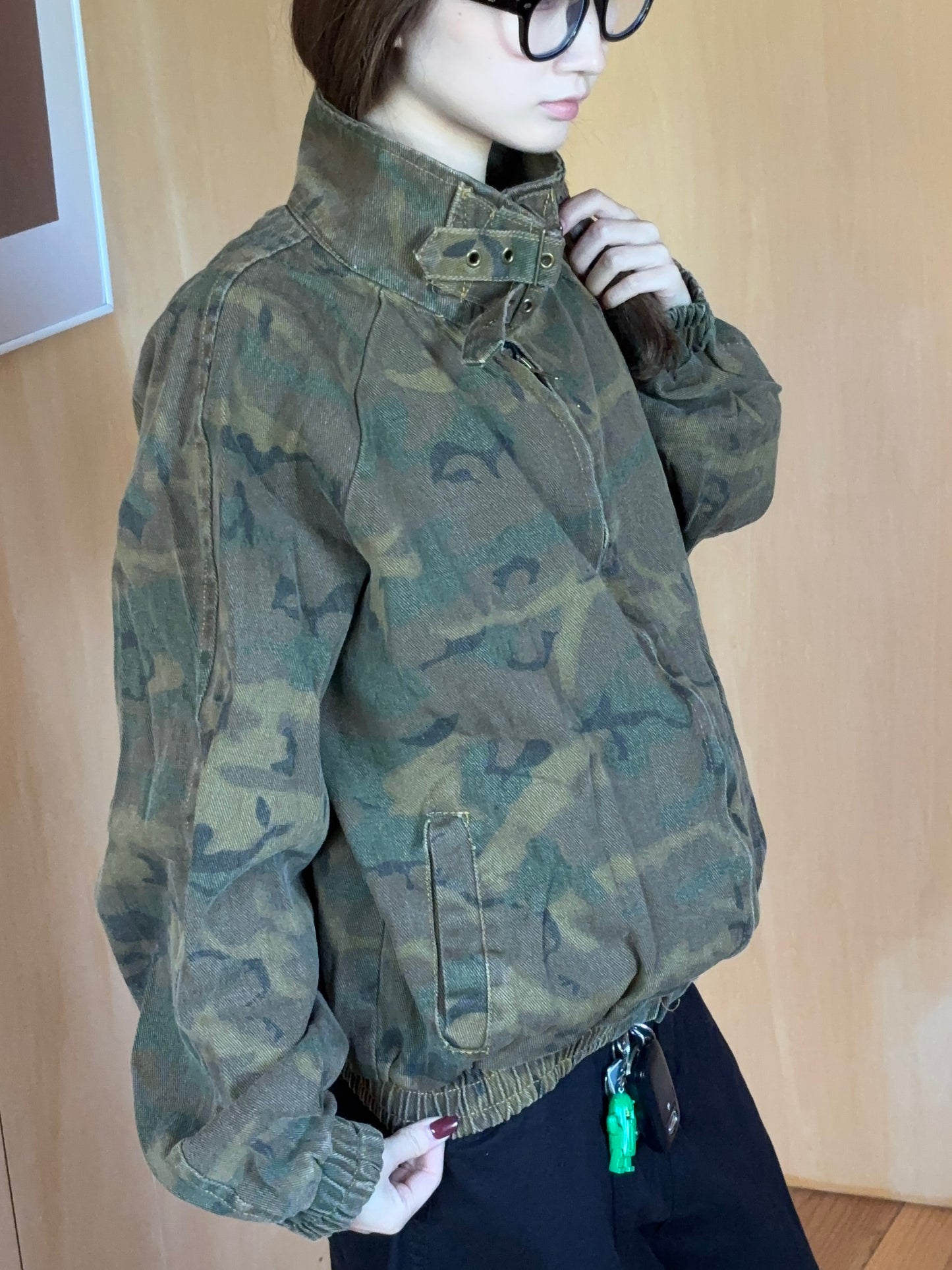 スタンドカラーカモフラジップジャケット DPB88131