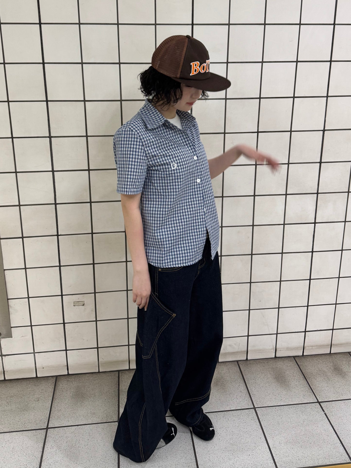 ネイビーチェックシャツ DPB85213