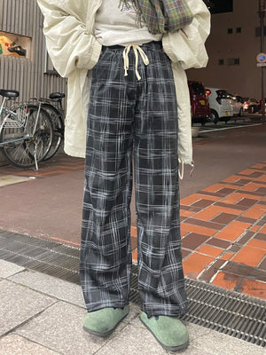 ブラックコーデュロイチェックパンツ DPB64042