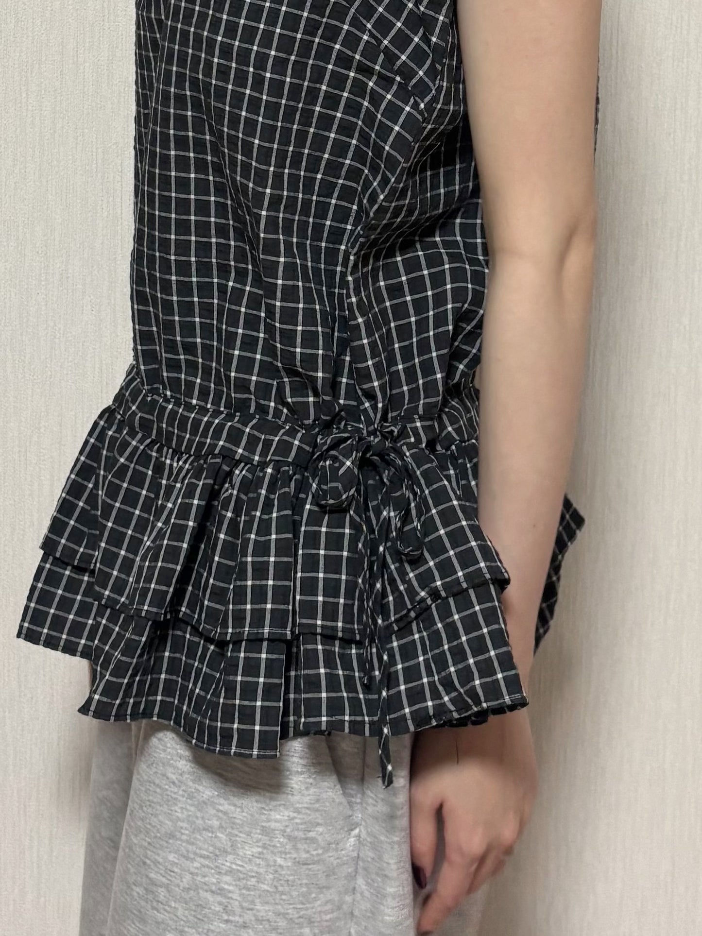 フリルチェックキャミトップス DPB88282
