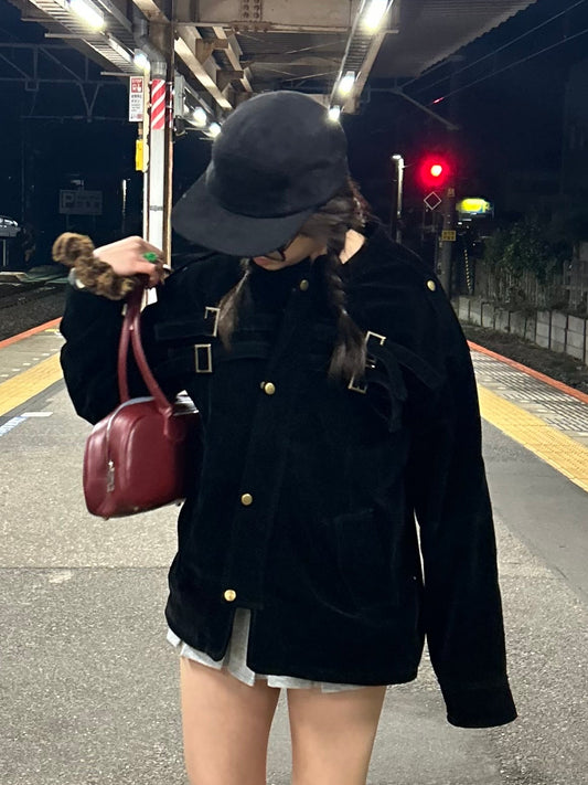 メタルバックルショートジャケット DPB98073