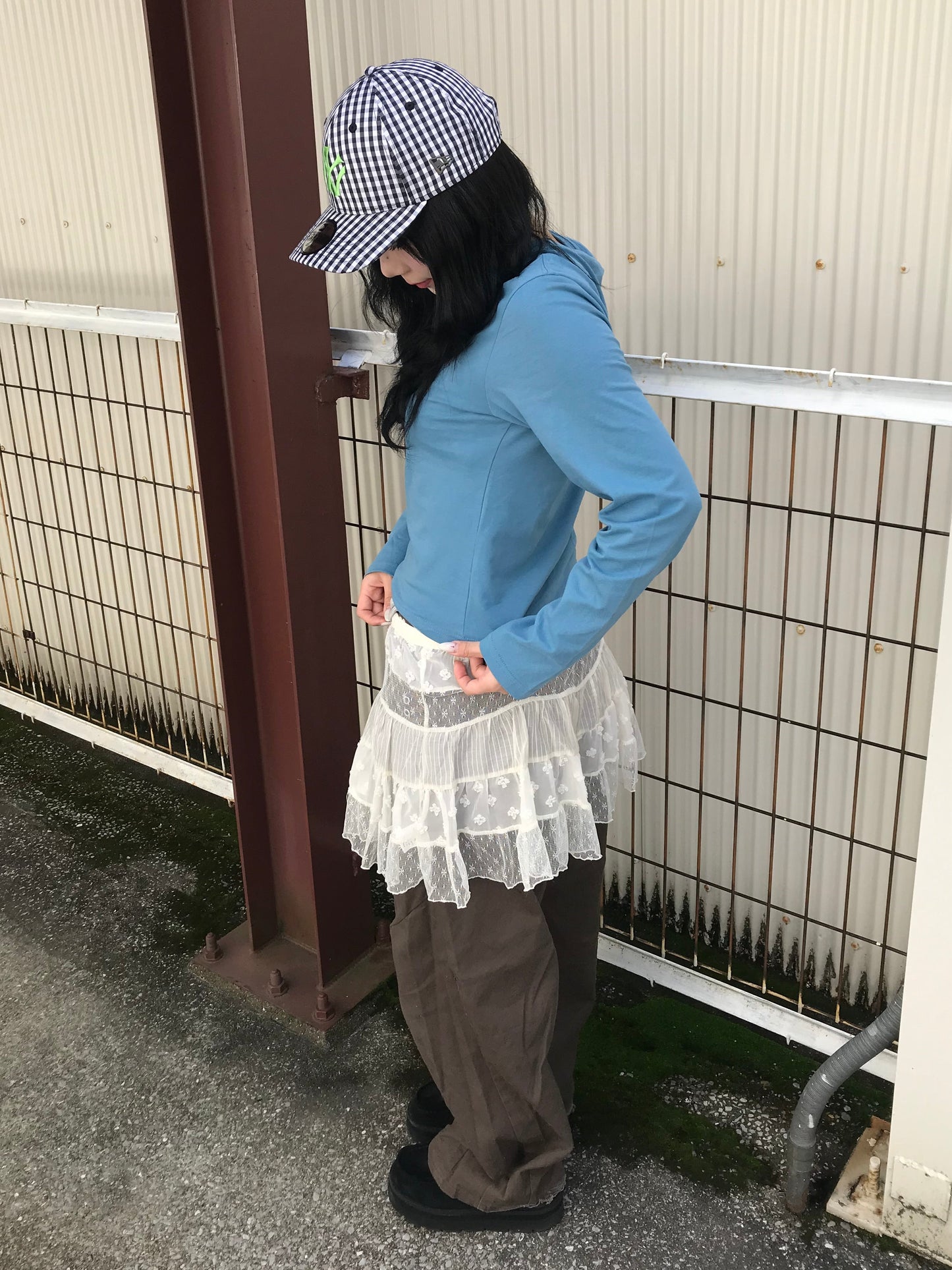 アンニュイデザインチェックスカート DPB89255