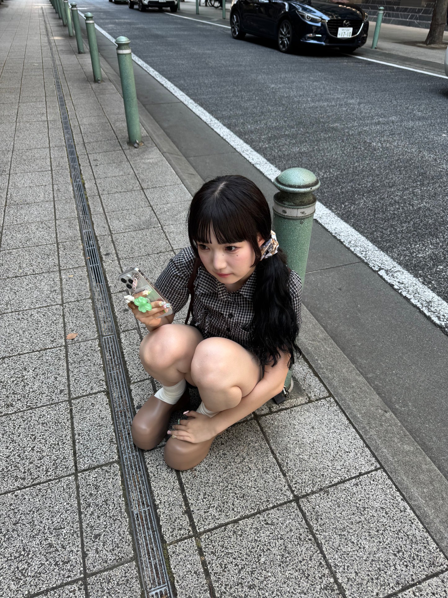 チェックリボンシャツ DPB85234