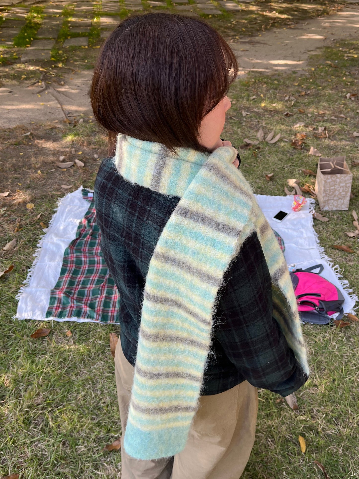 ボーダーカラーマフラー DPB97005