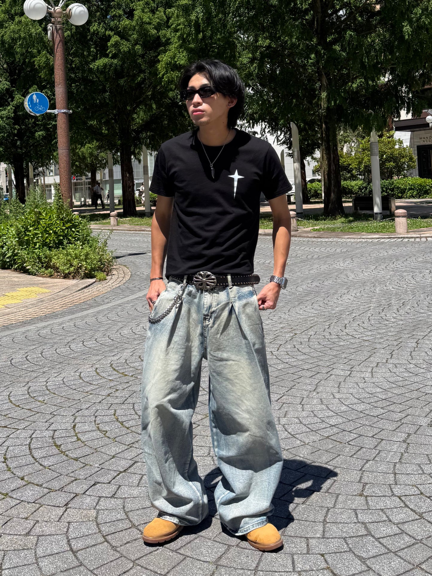 ウォッシュ加工デニムパンツ DPB90207