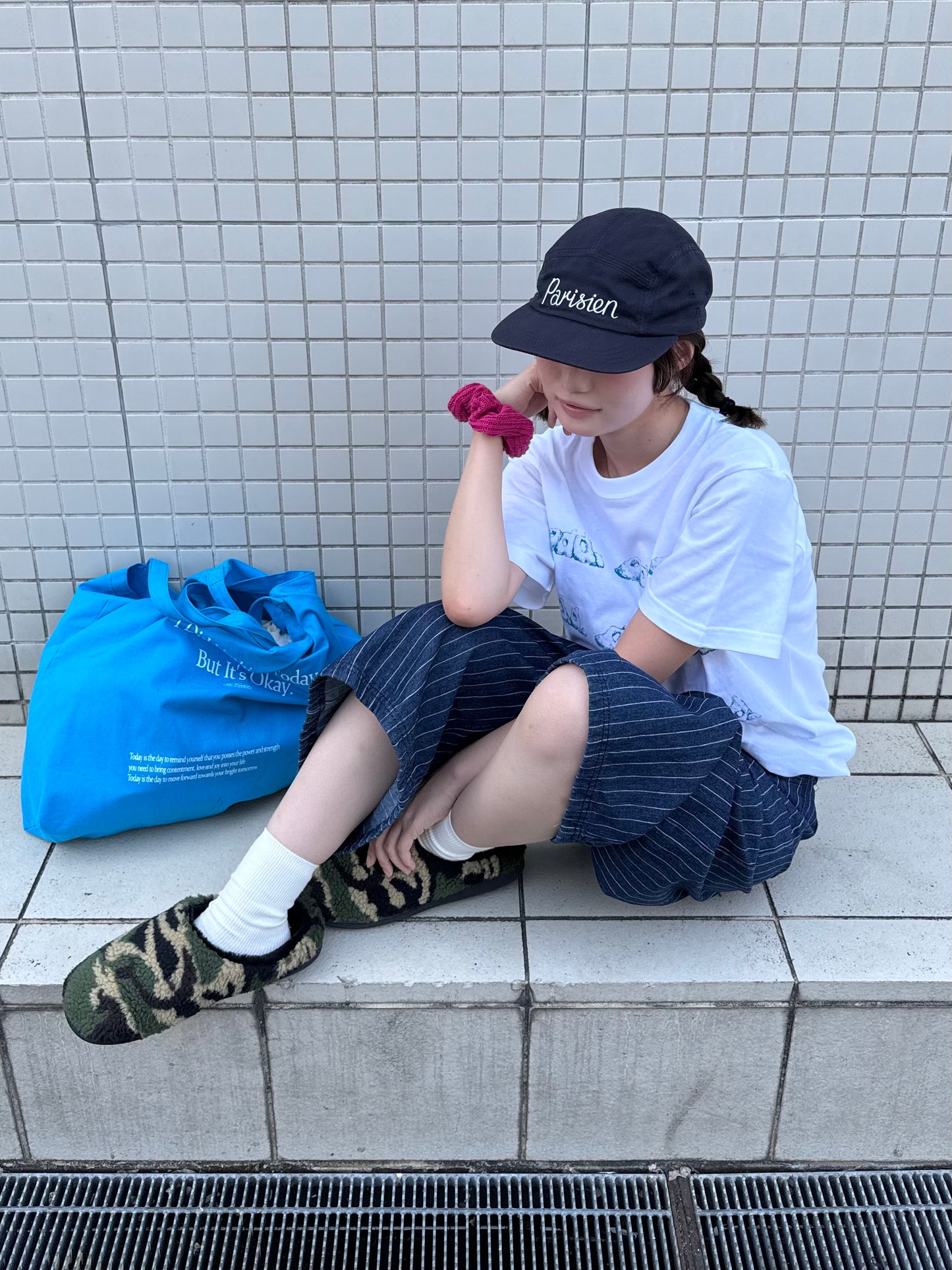 ストライプハーフデニムパンツ DPB85277