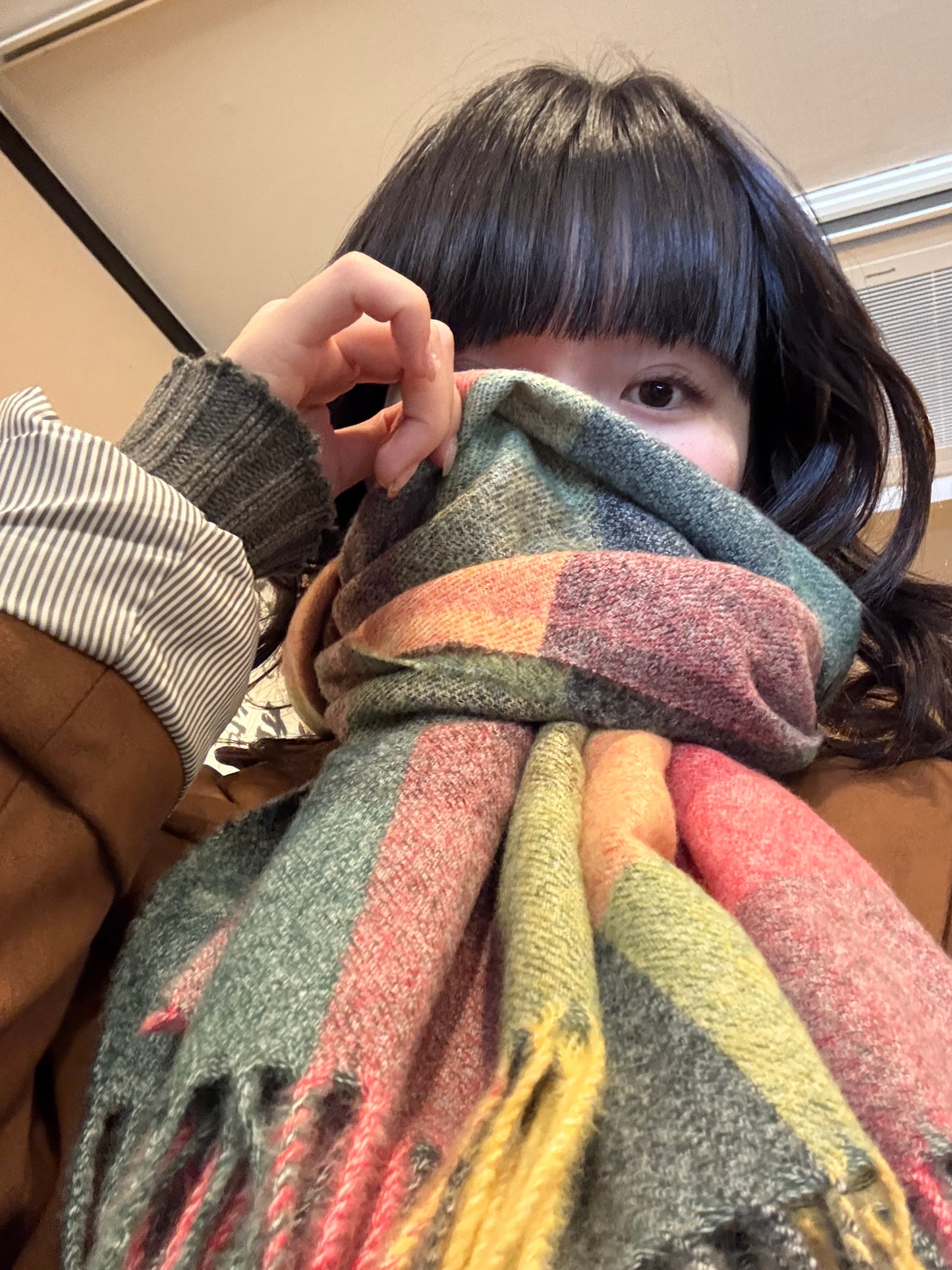 ブロックチェックマフラー DPA43728