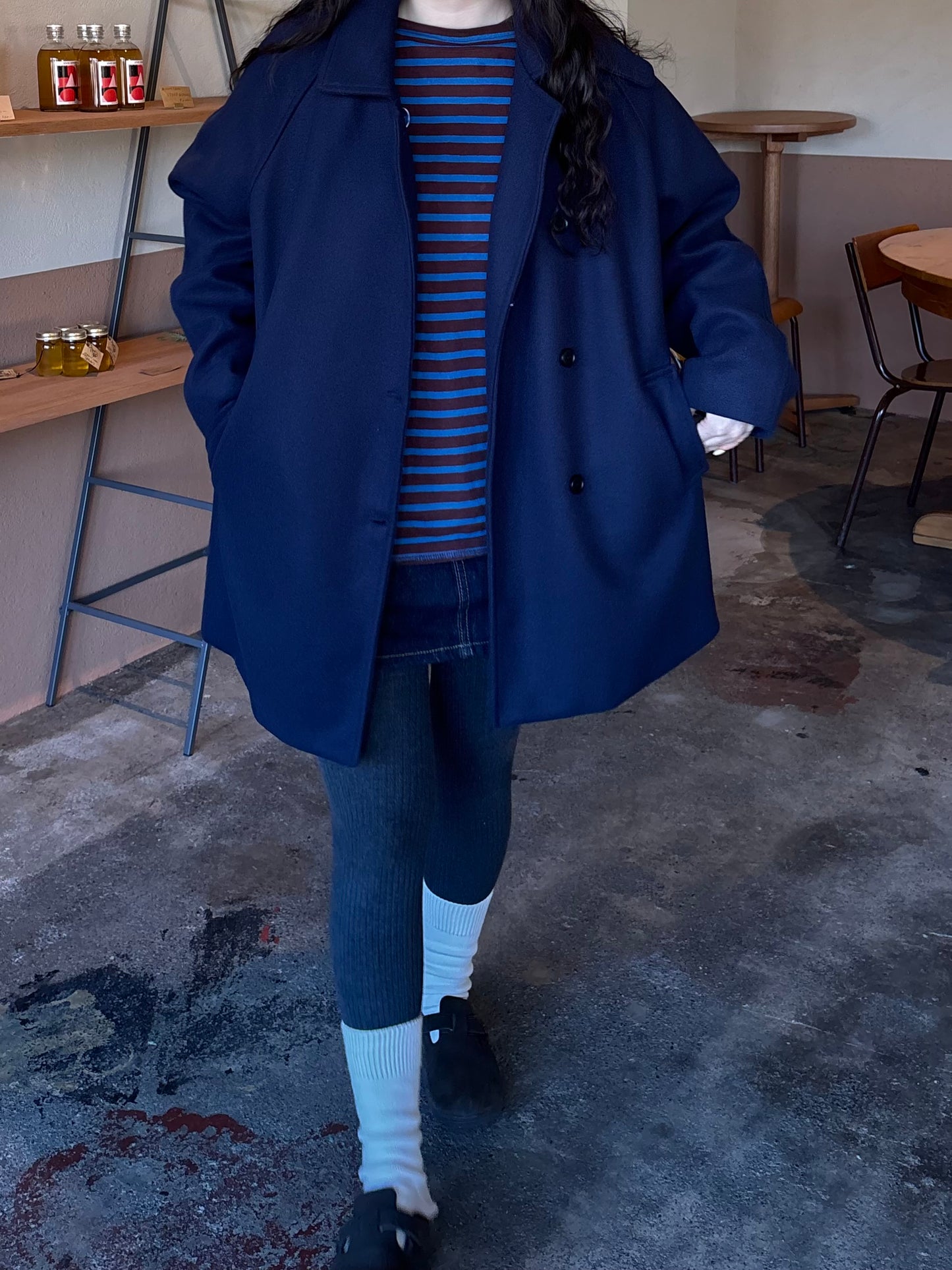 ミディアムステンカラーコート DPB84312