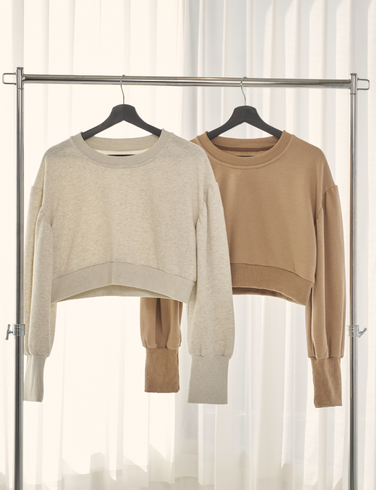 NE MULE" mini sweatshirt & camisole one-piece