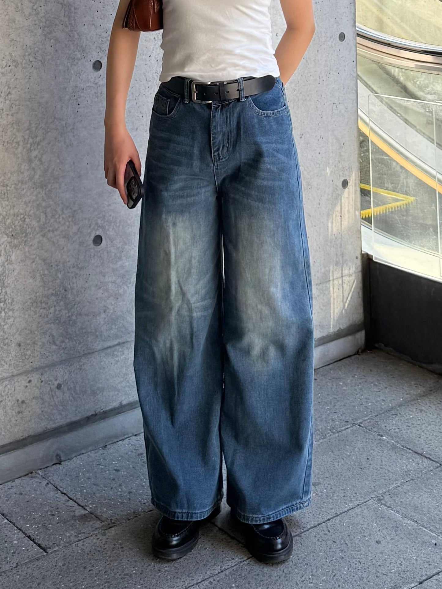 ウォッシュワイドデニムパンツ DPB93015