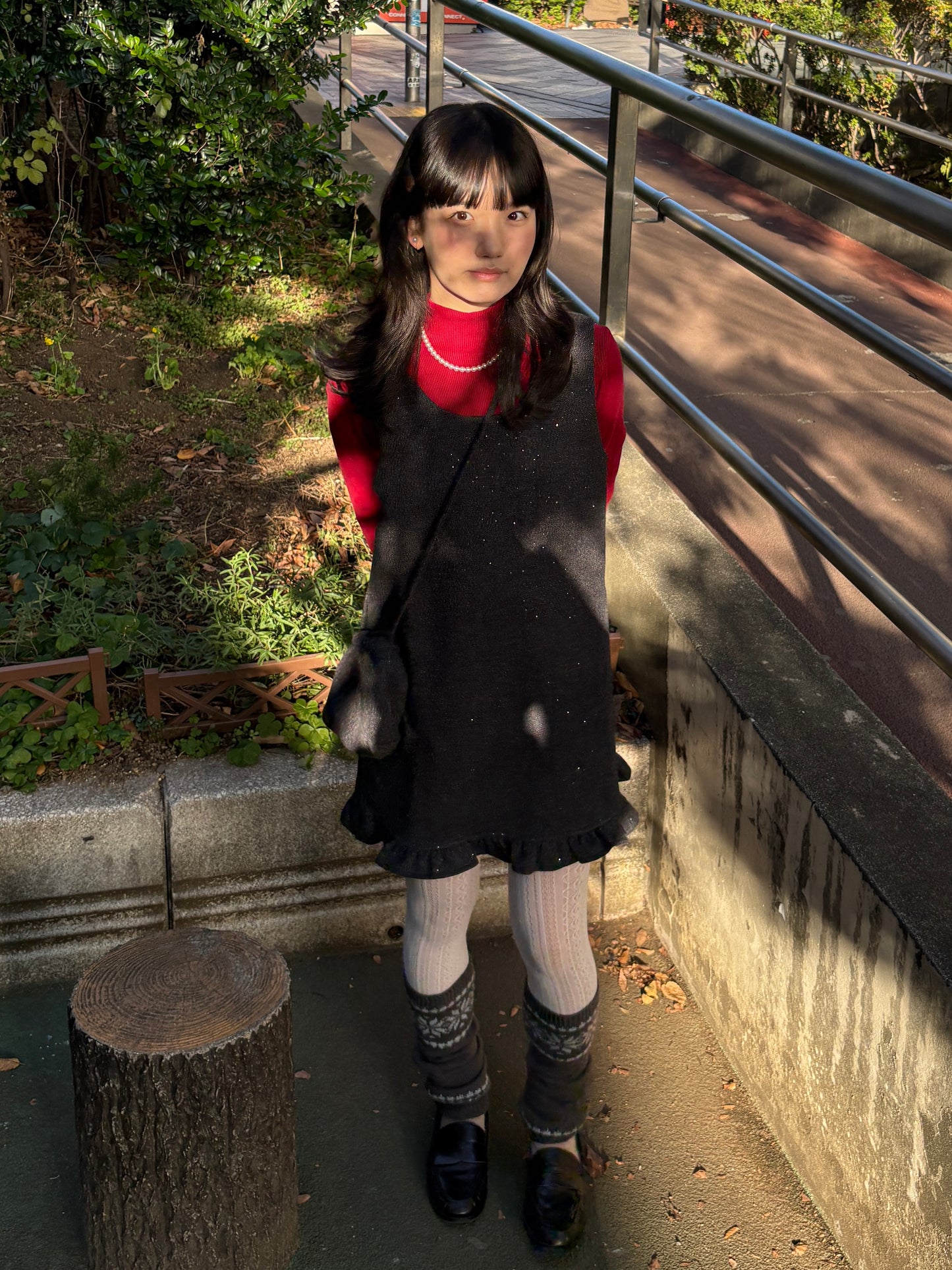 グリッターフリルワンピース&ミニバッグ DPA43724