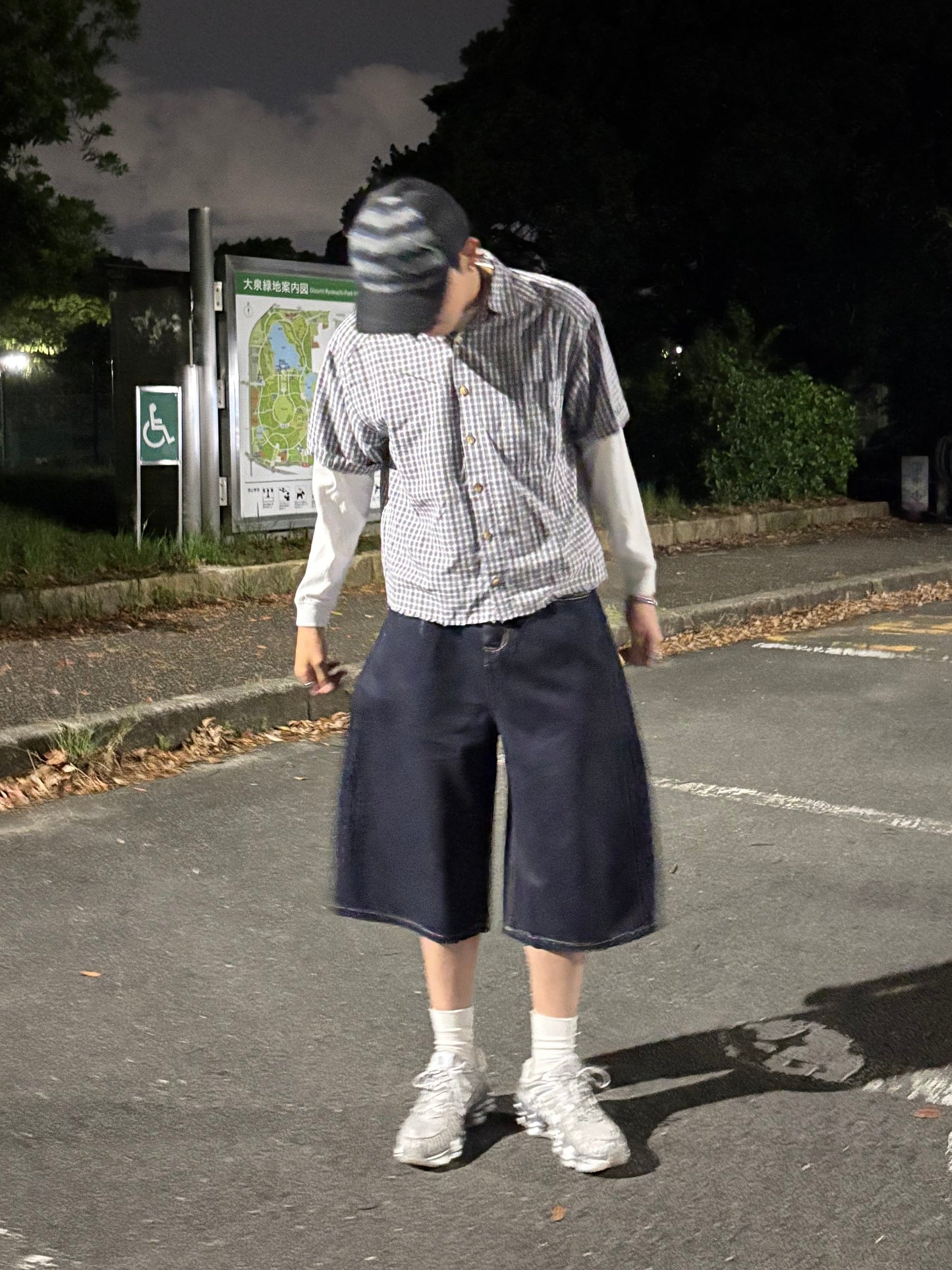 ワイドデニムハーフパンツ DPC10032