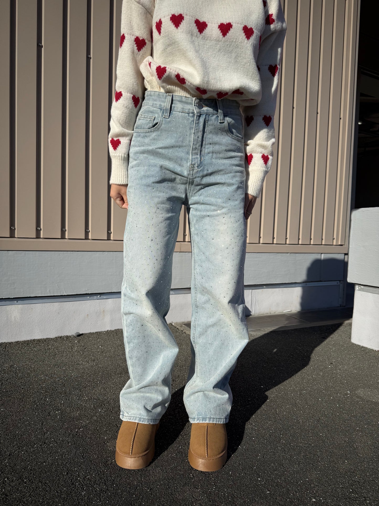 ストーンハイウエストデニムパンツ DPB73515