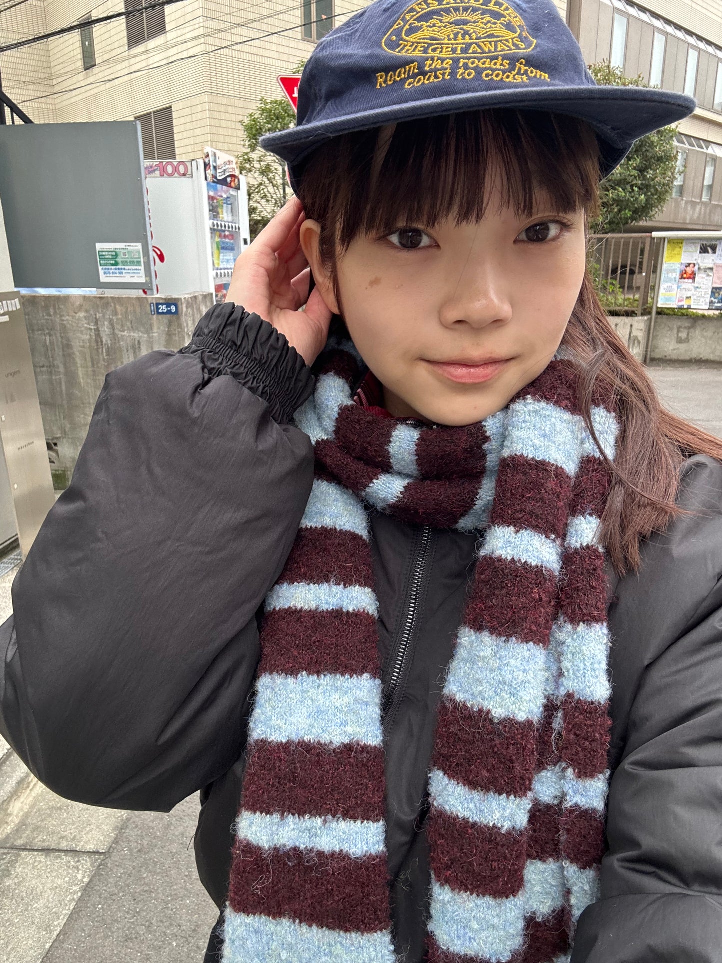 バイカラーボーダーマフラー DPB91062