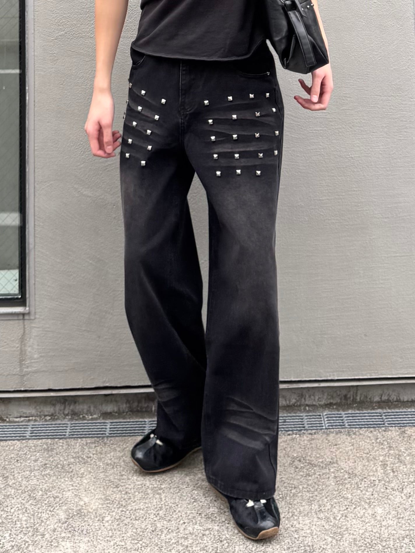 フロントスタッズデニムパンツ DPC05001