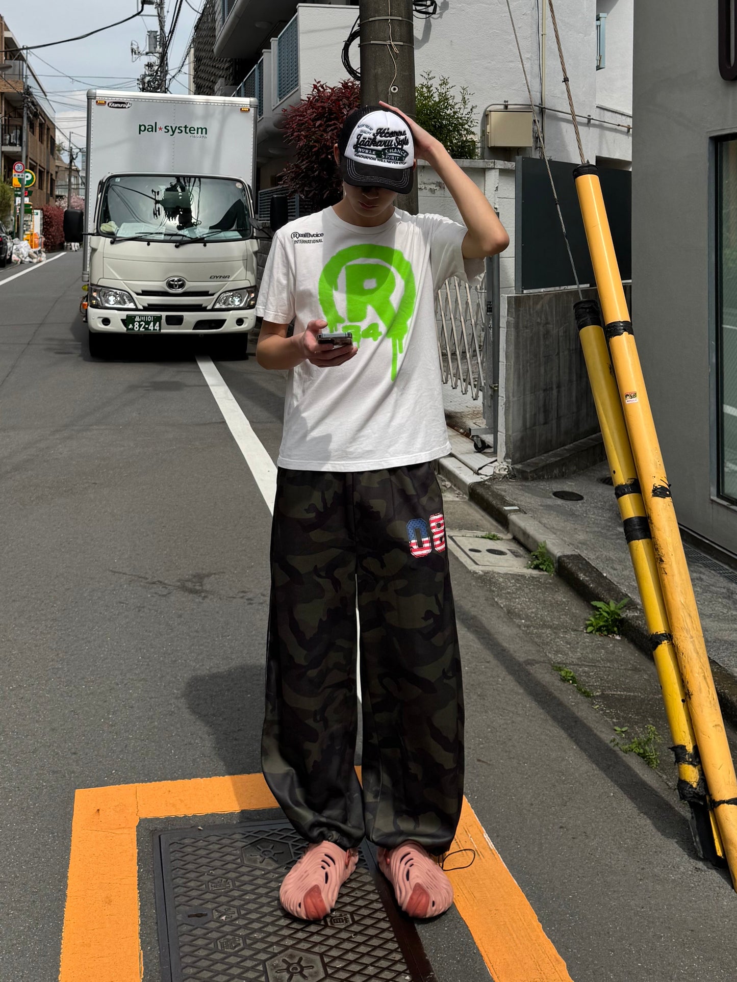 カモフラワイドスウェットパンツ DPC05008