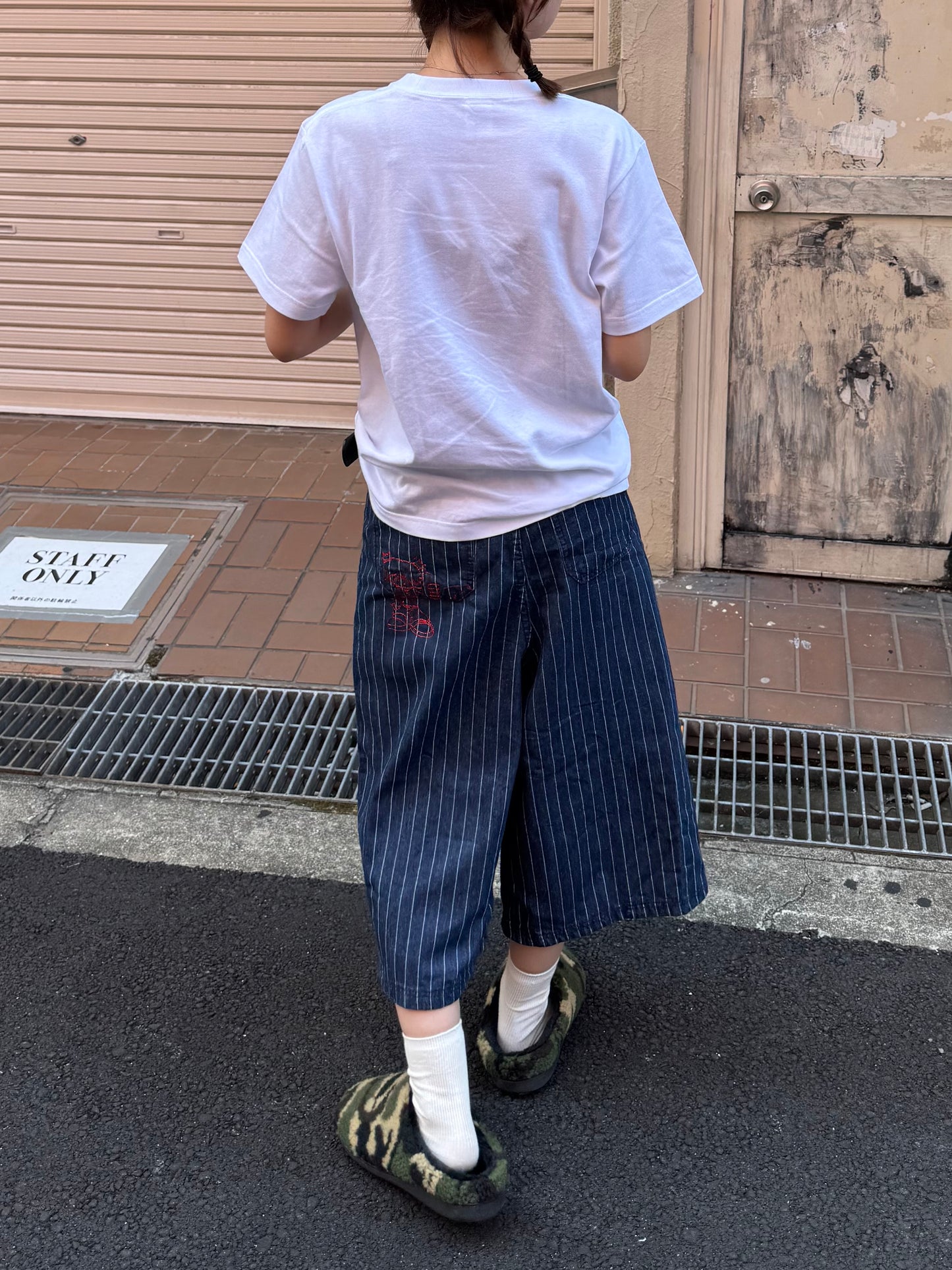 ストライプハーフデニムパンツ DPB85277