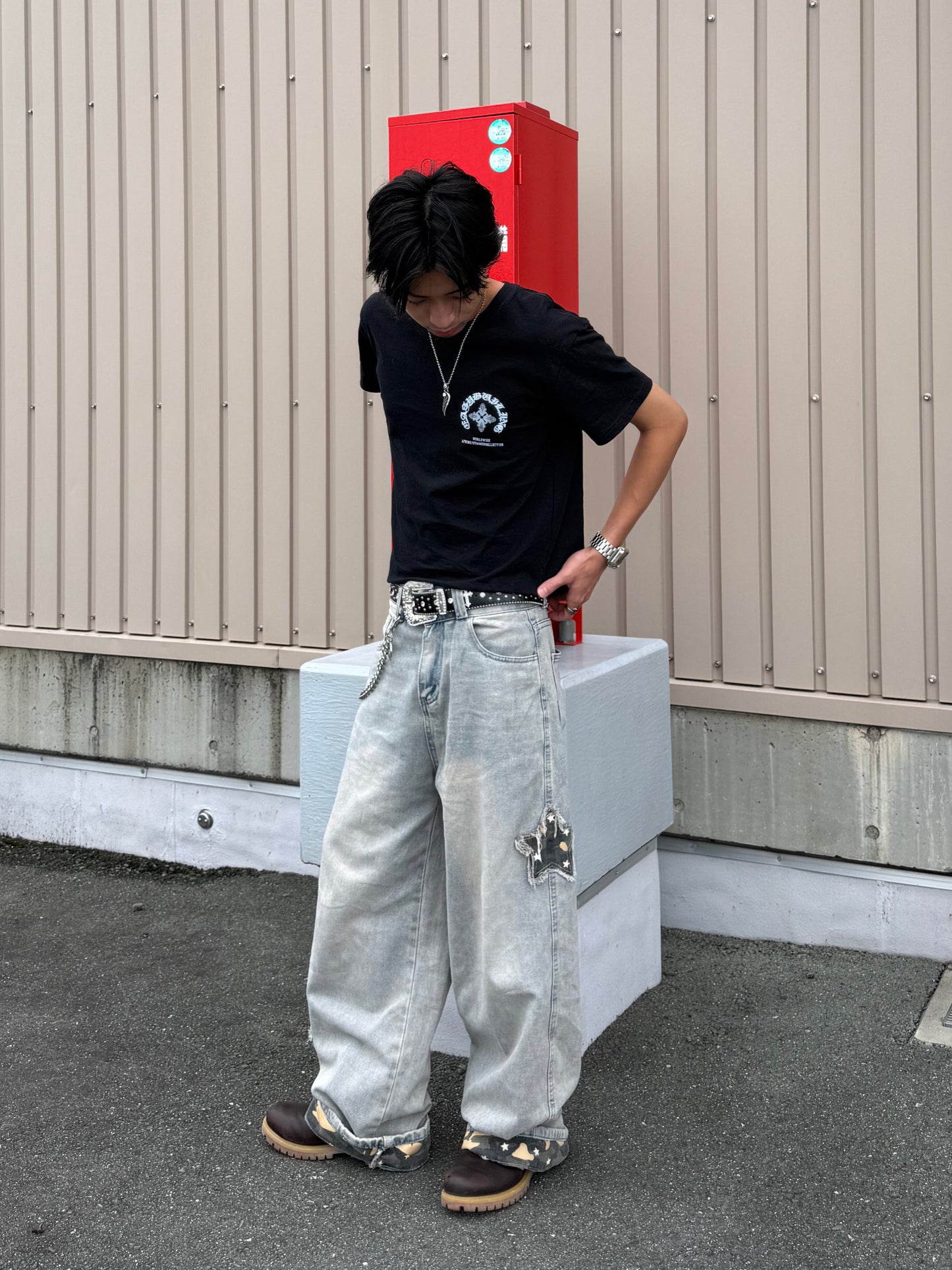 バックポイントカモフラデニムパンツ DPB90212