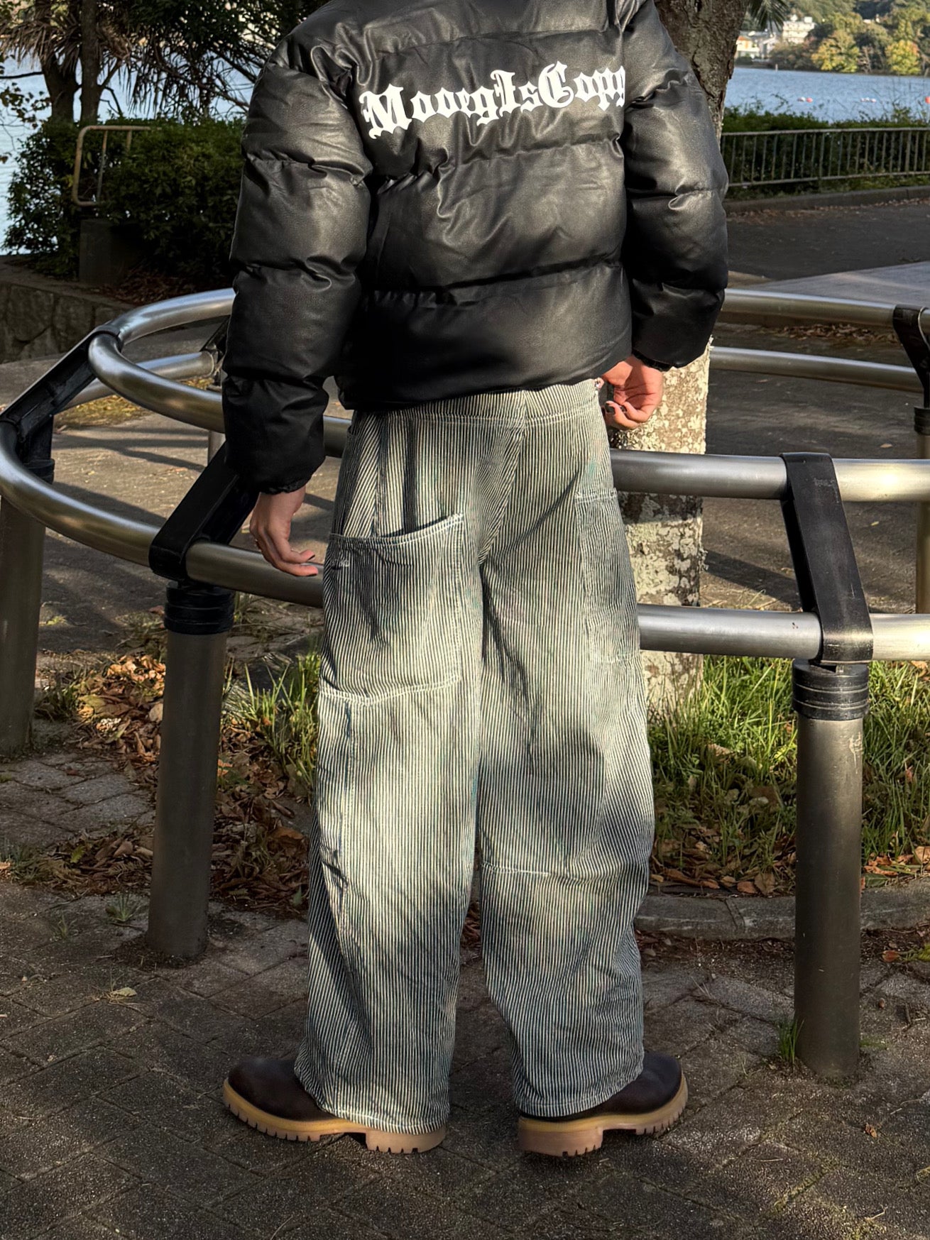 ストライプワイドデニムパンツ DPB90083