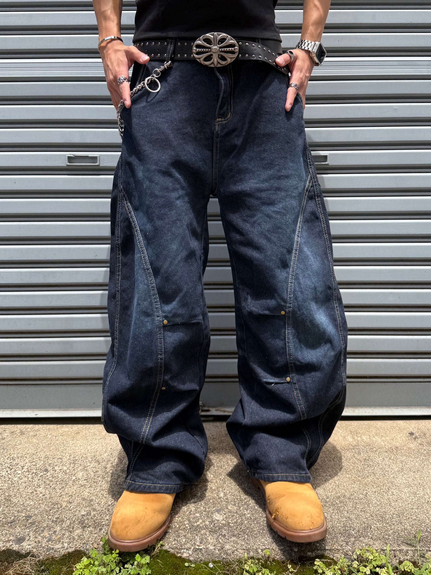 カーブラインワイドデニムパンツ DPB90008