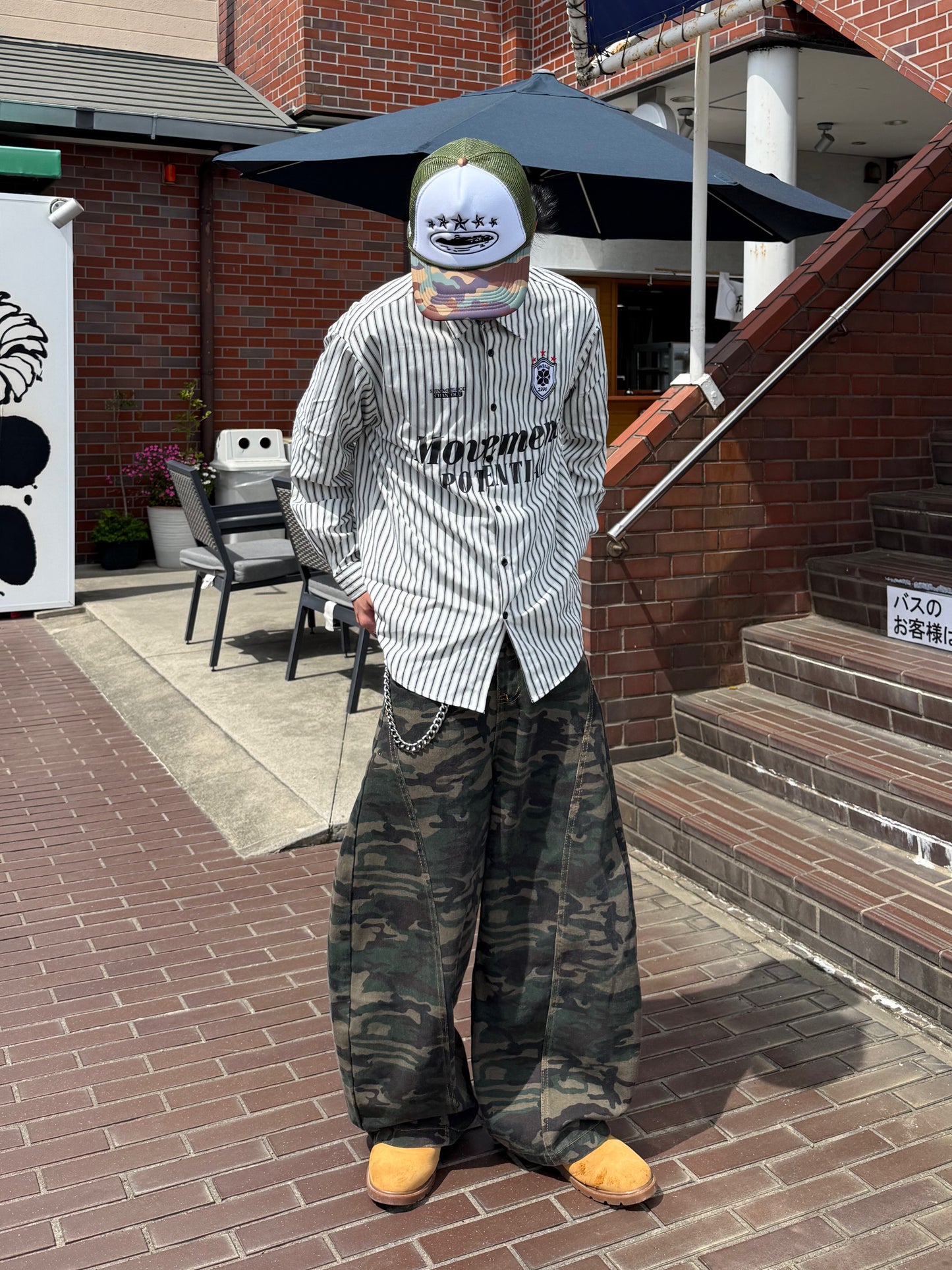 カモフラワイドデニムパンツ DPB90085