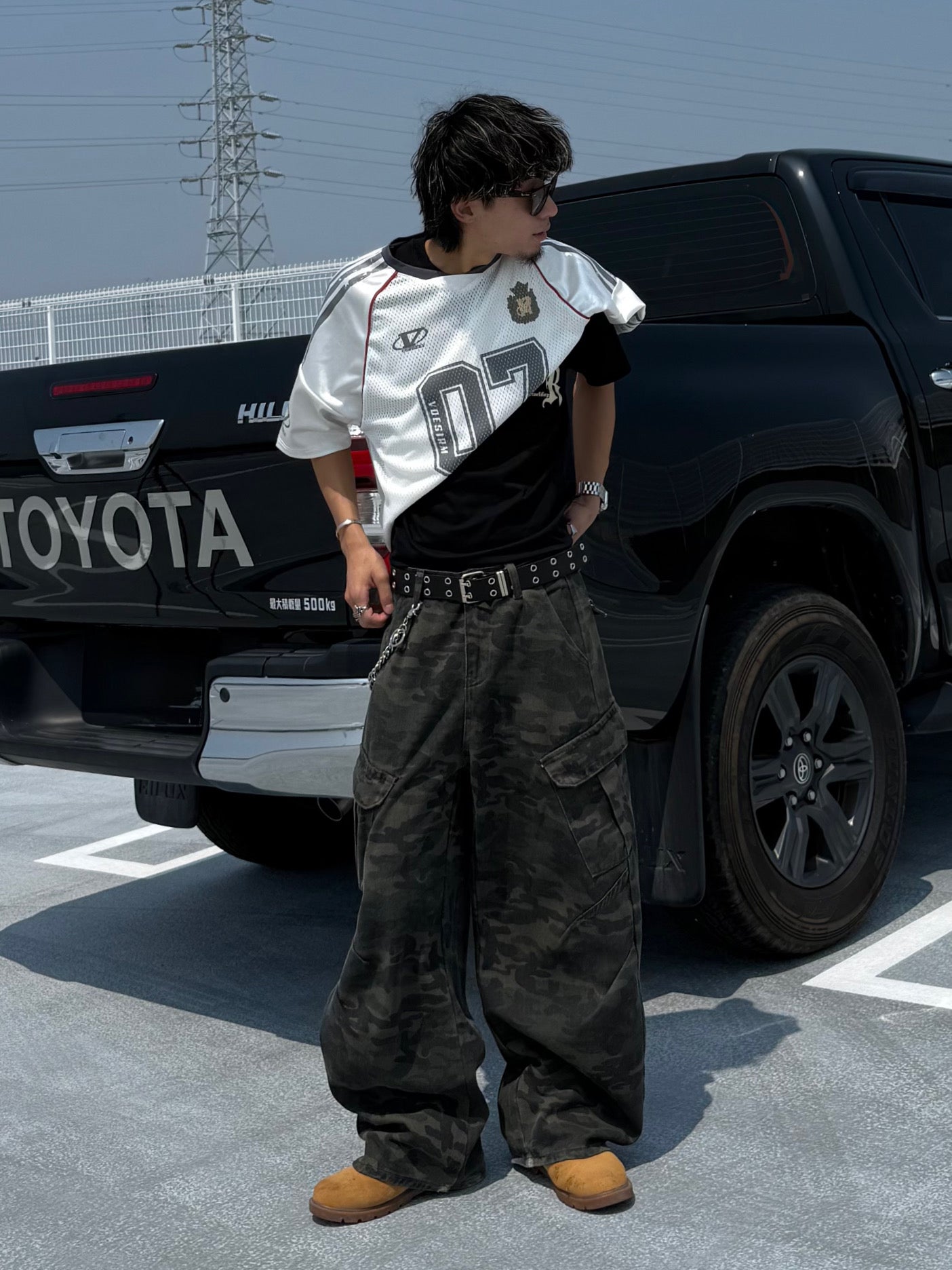 Kenshin_ダークカラーカモフラデニムパンツ DPB73413