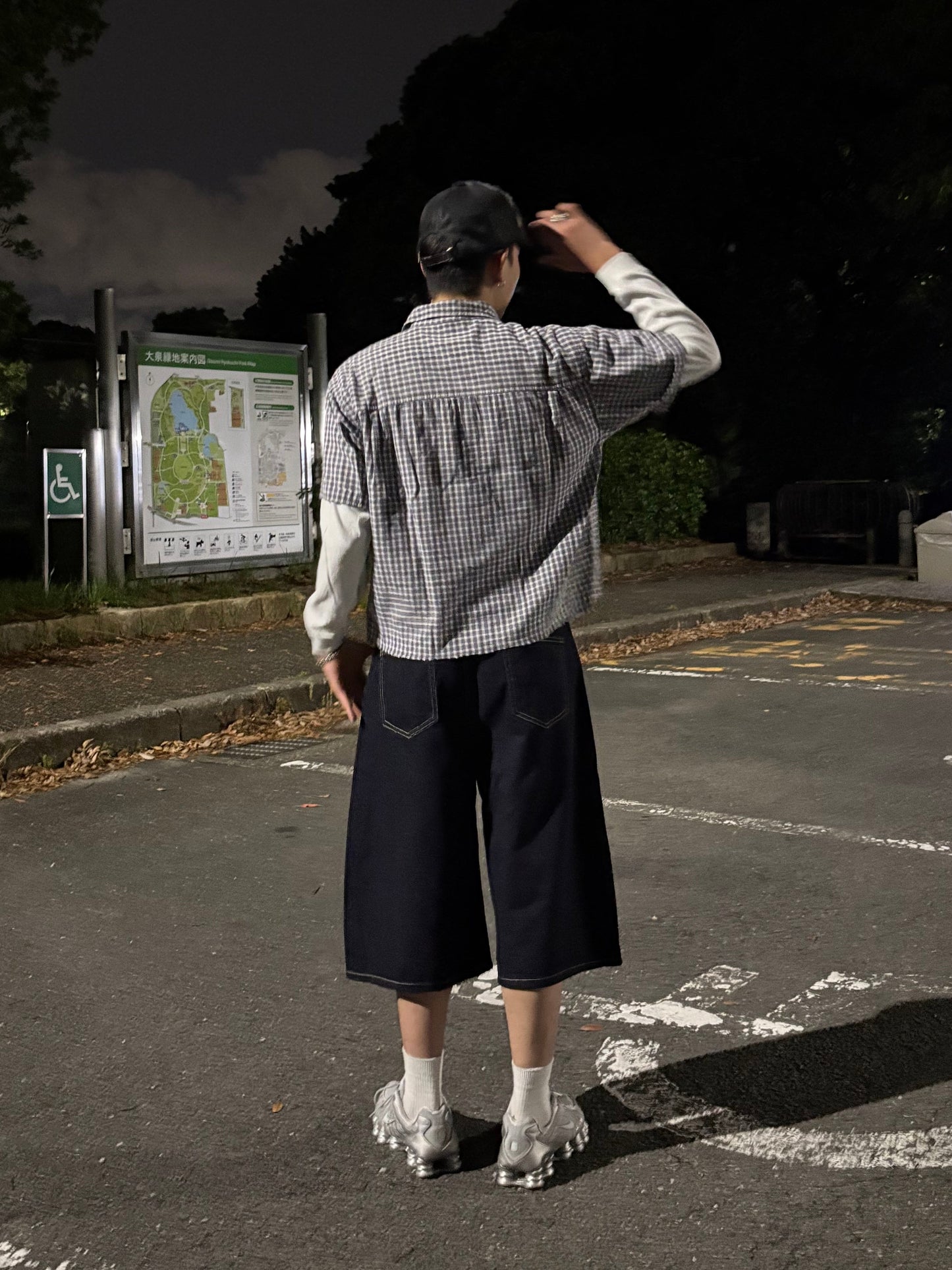 ワイドデニムハーフパンツ DPC10032