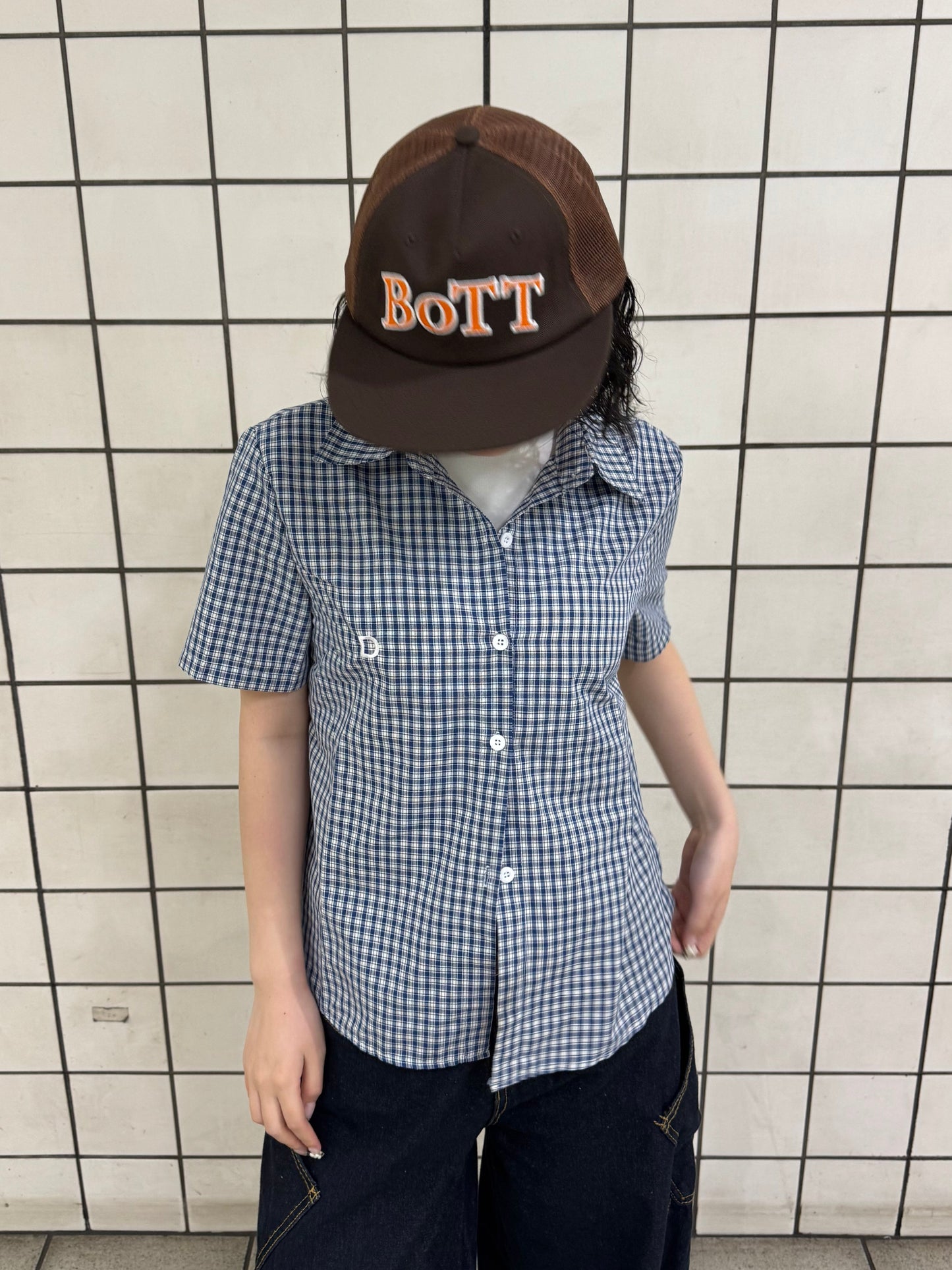 ネイビーチェックシャツ DPB85213