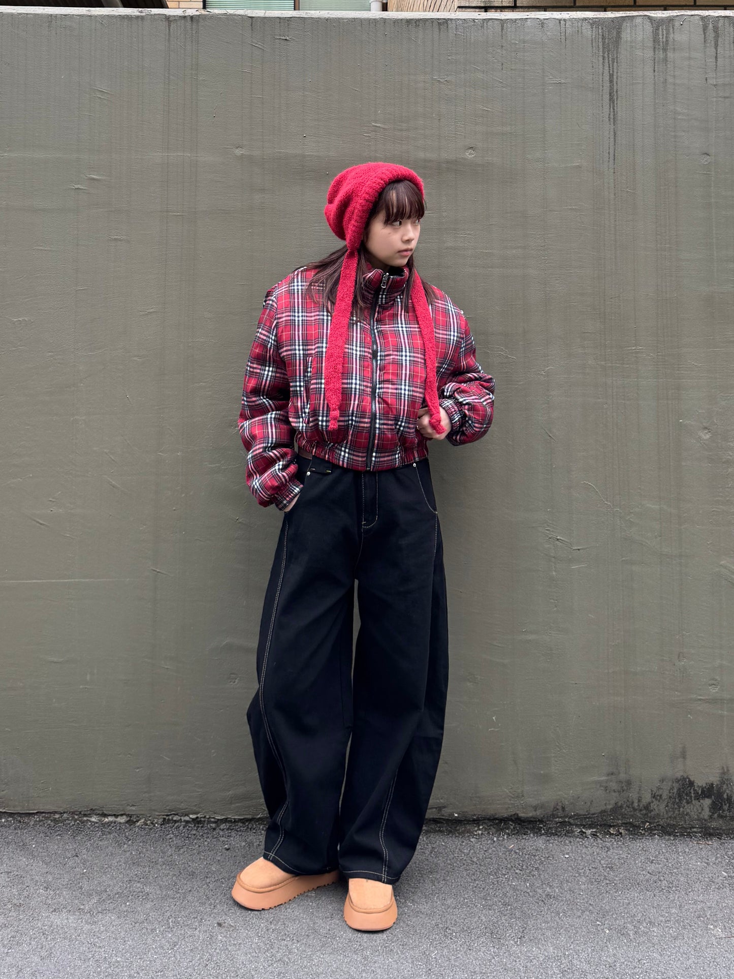 リバーシブルチェックダウンジャケット DPB91054