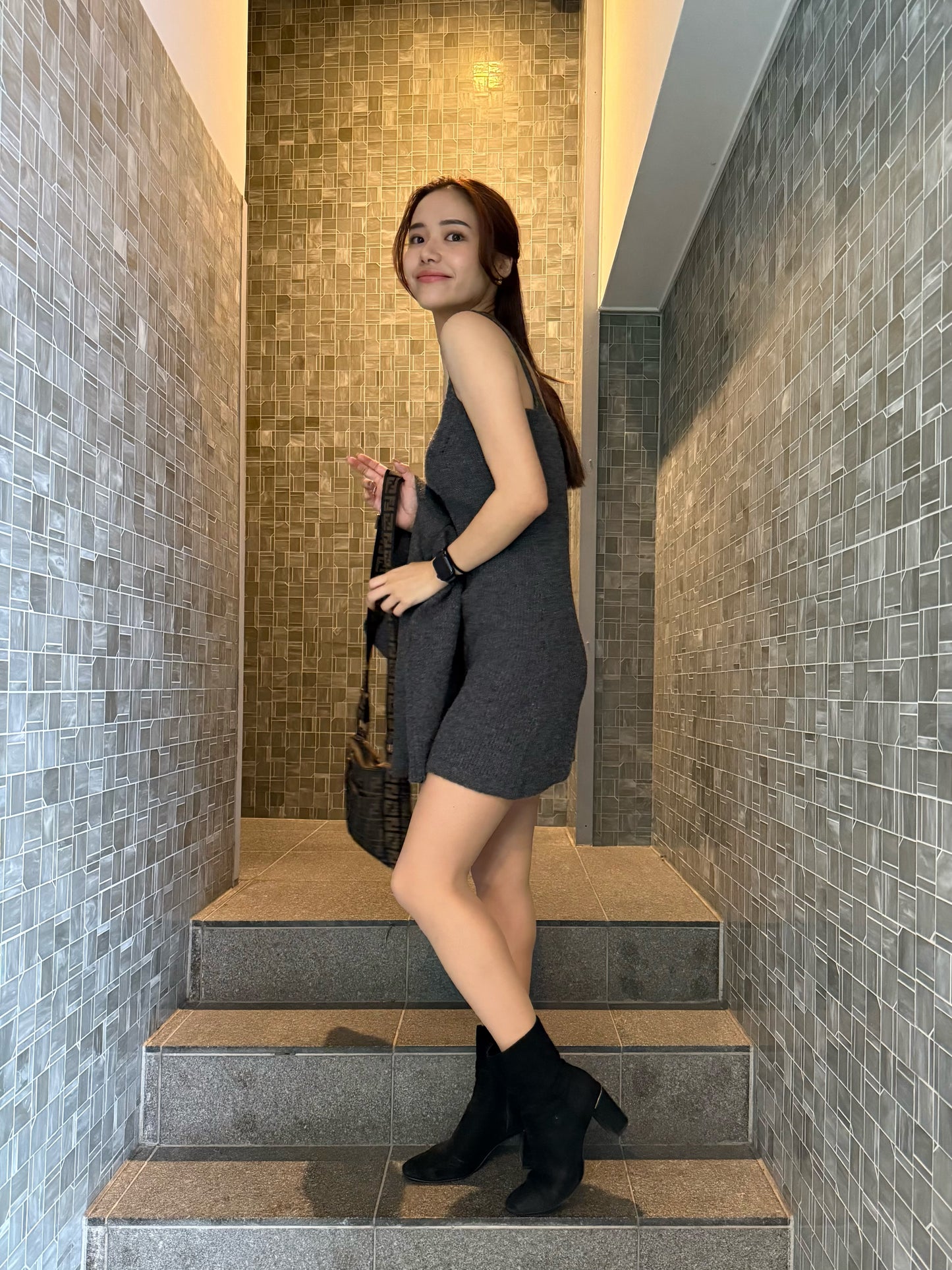 グレーセーターツーピースセット DPB47480