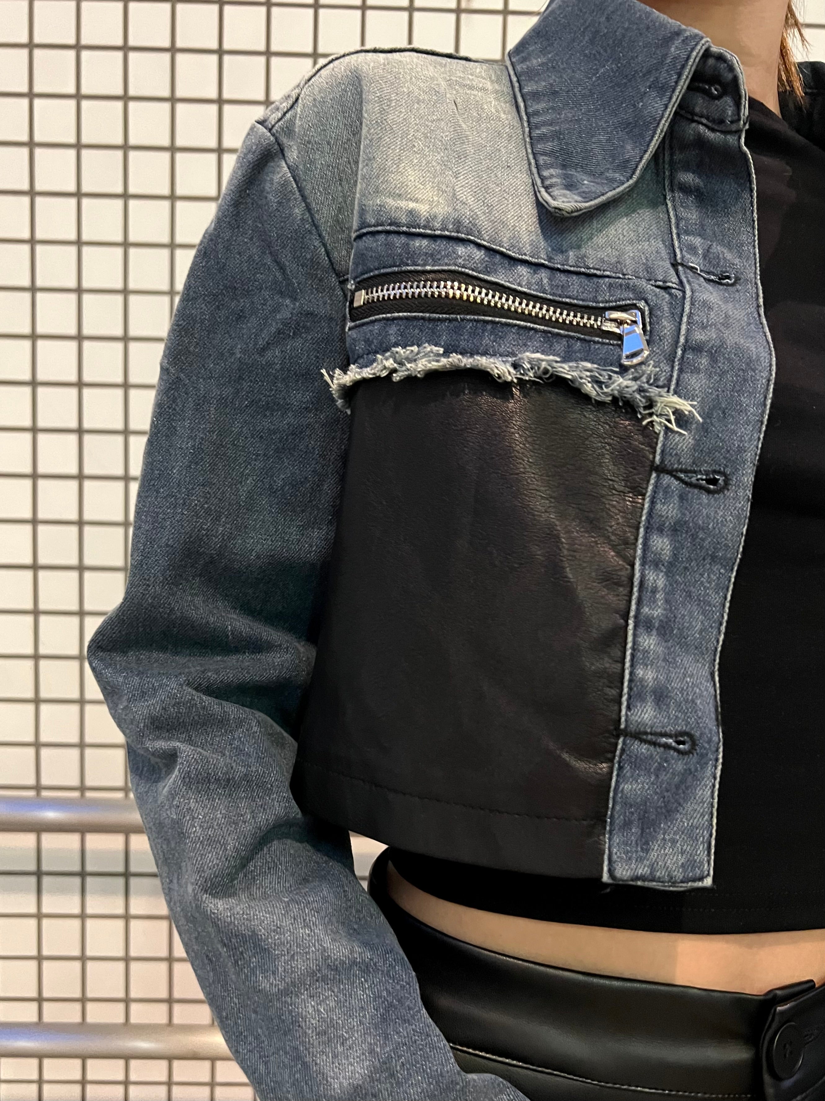 フェイクレザーデニムジャケット DPB06136 – CRAMMY