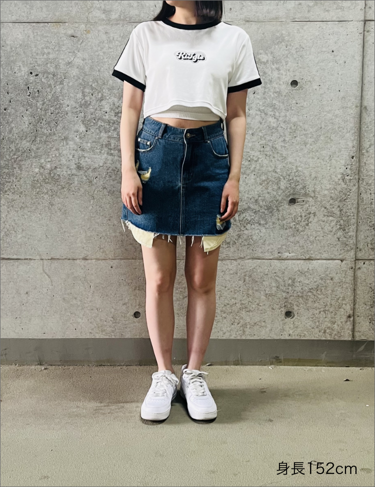 RiTyle CROPPED RINGER TEE