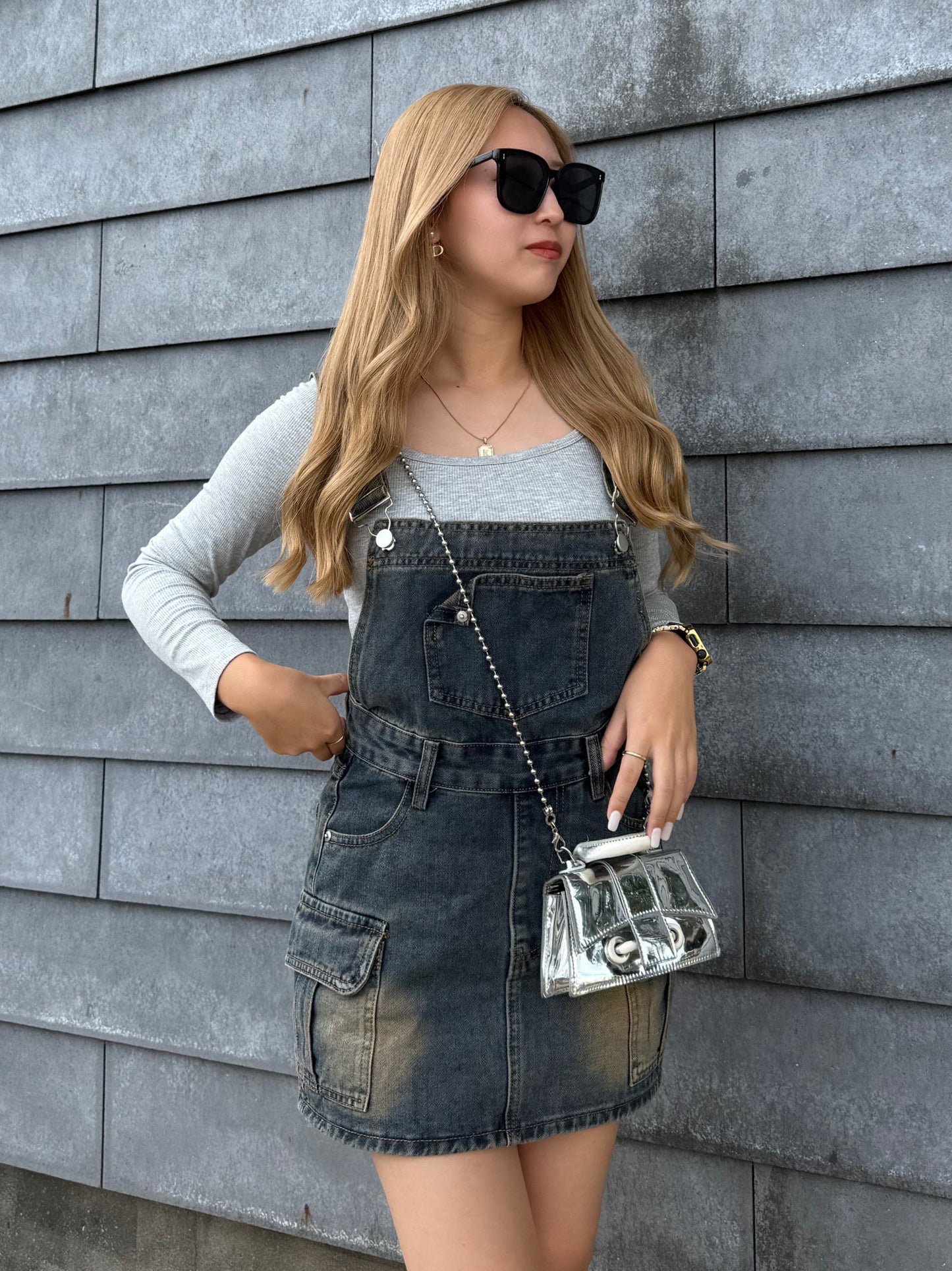 デニムミニサロペット DPB73502