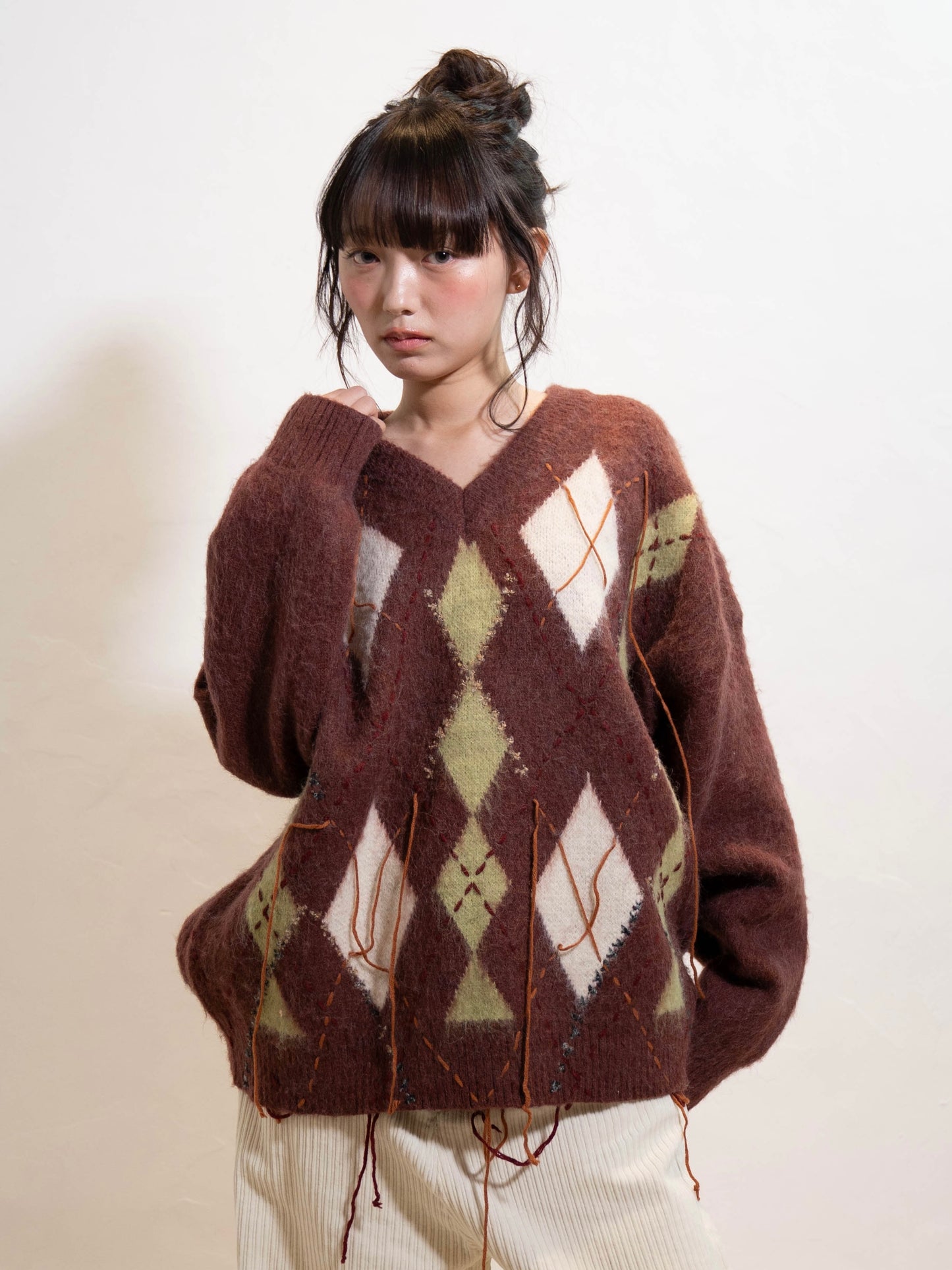 アーガイルチェックニット DPC02012