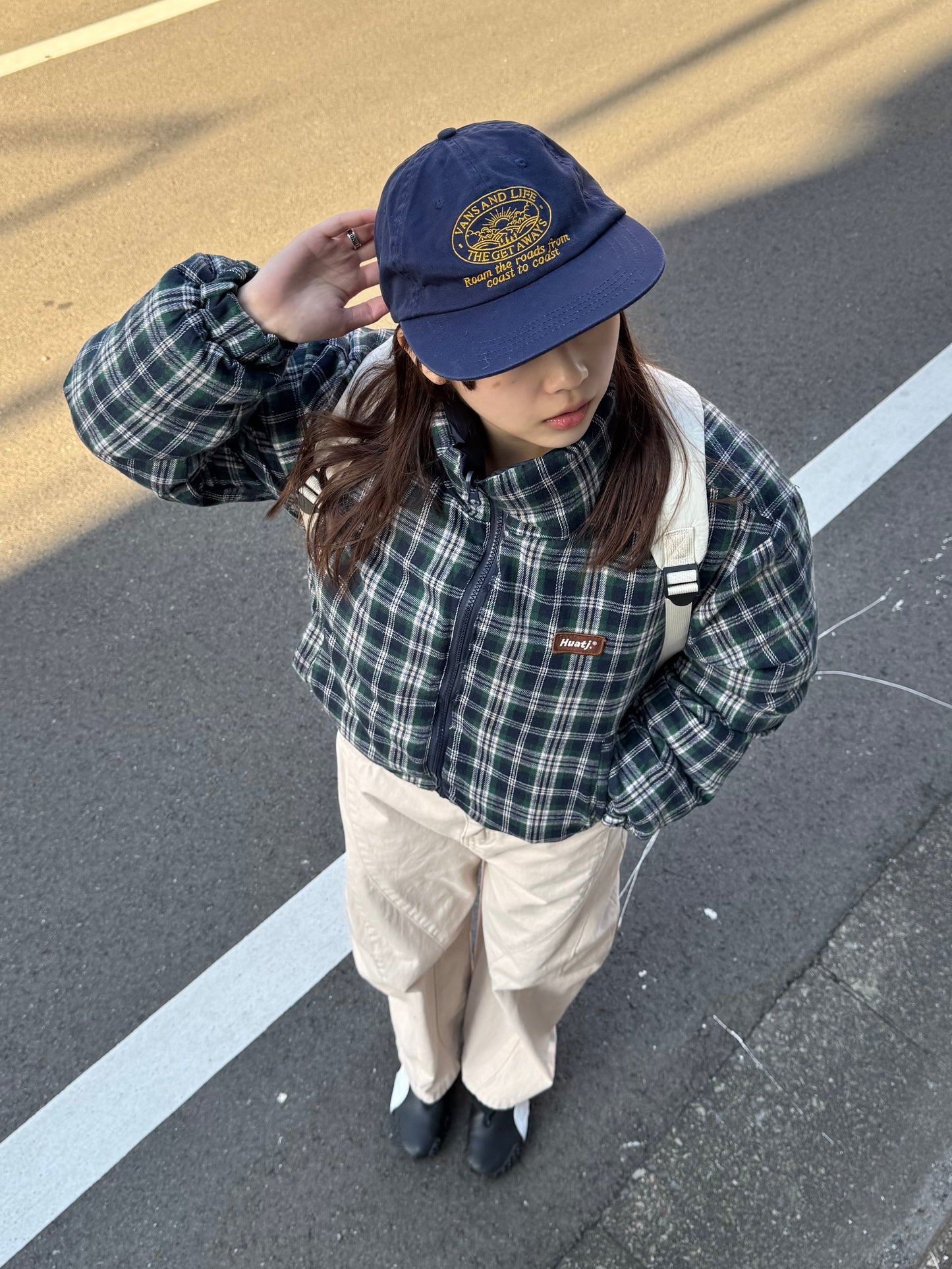 リバーシブルチェック中綿ジャケット DPB91075