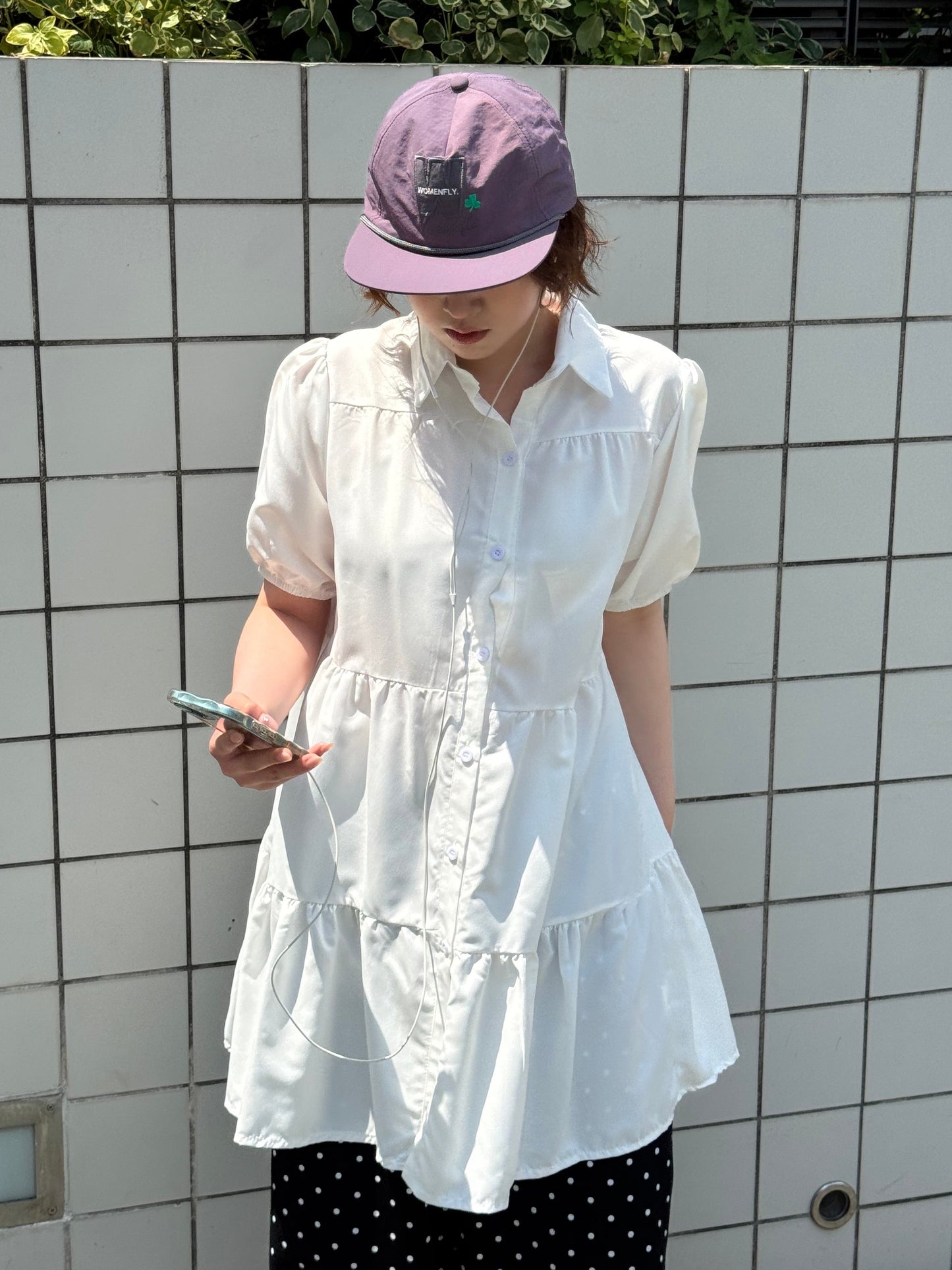 ギャザーシャツワンピース DPB91172